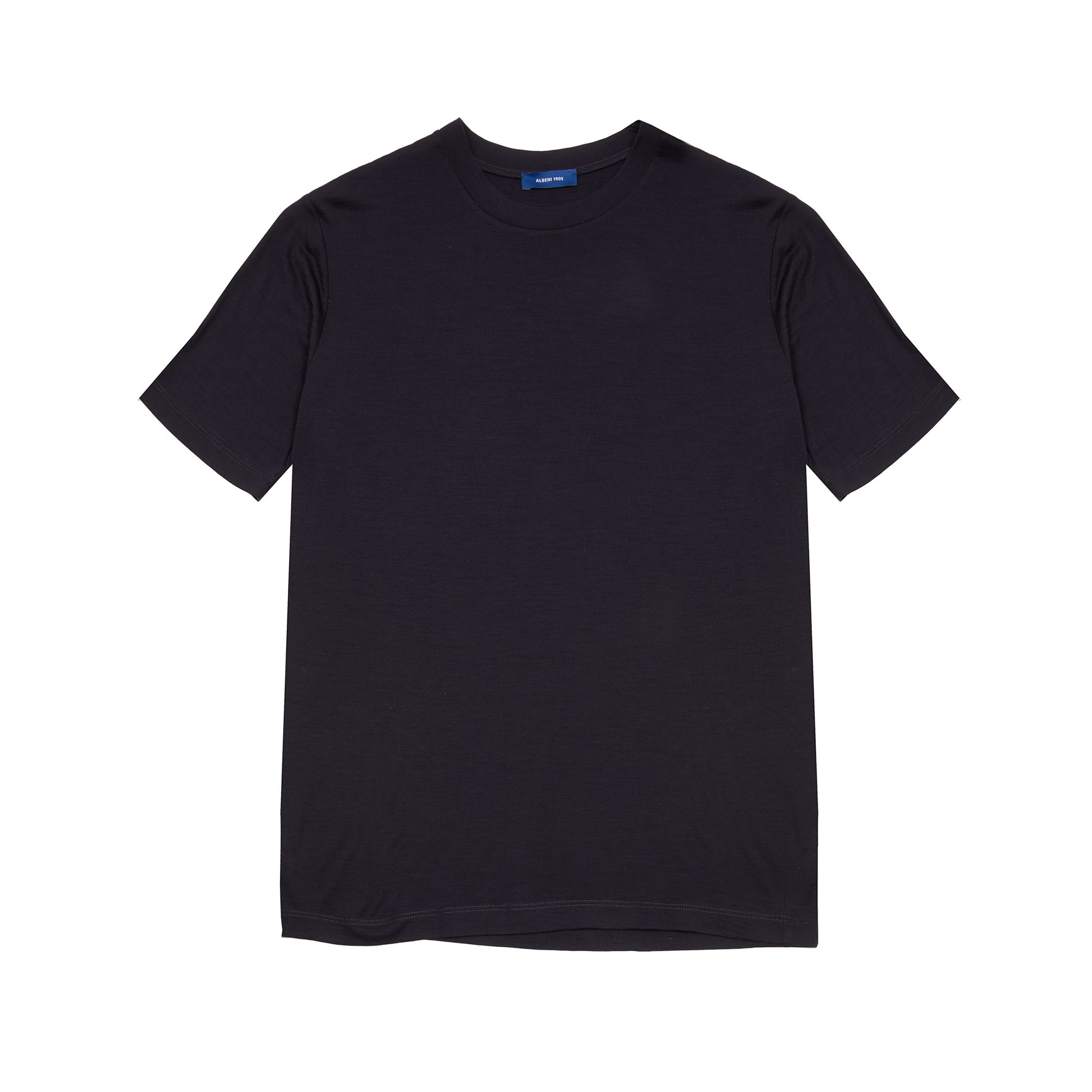 Albeni Short Sleeve Merino T-Shirt in Night Blue