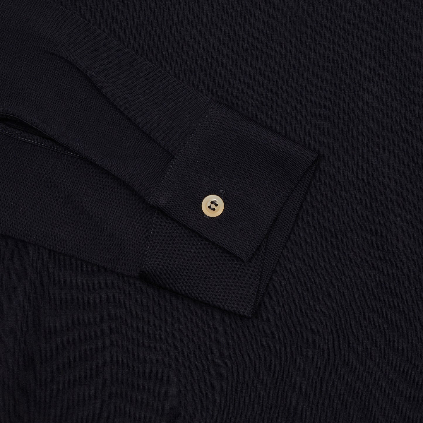 Albeni Merino Long Sleeve Polo Shirt in Night Blue
