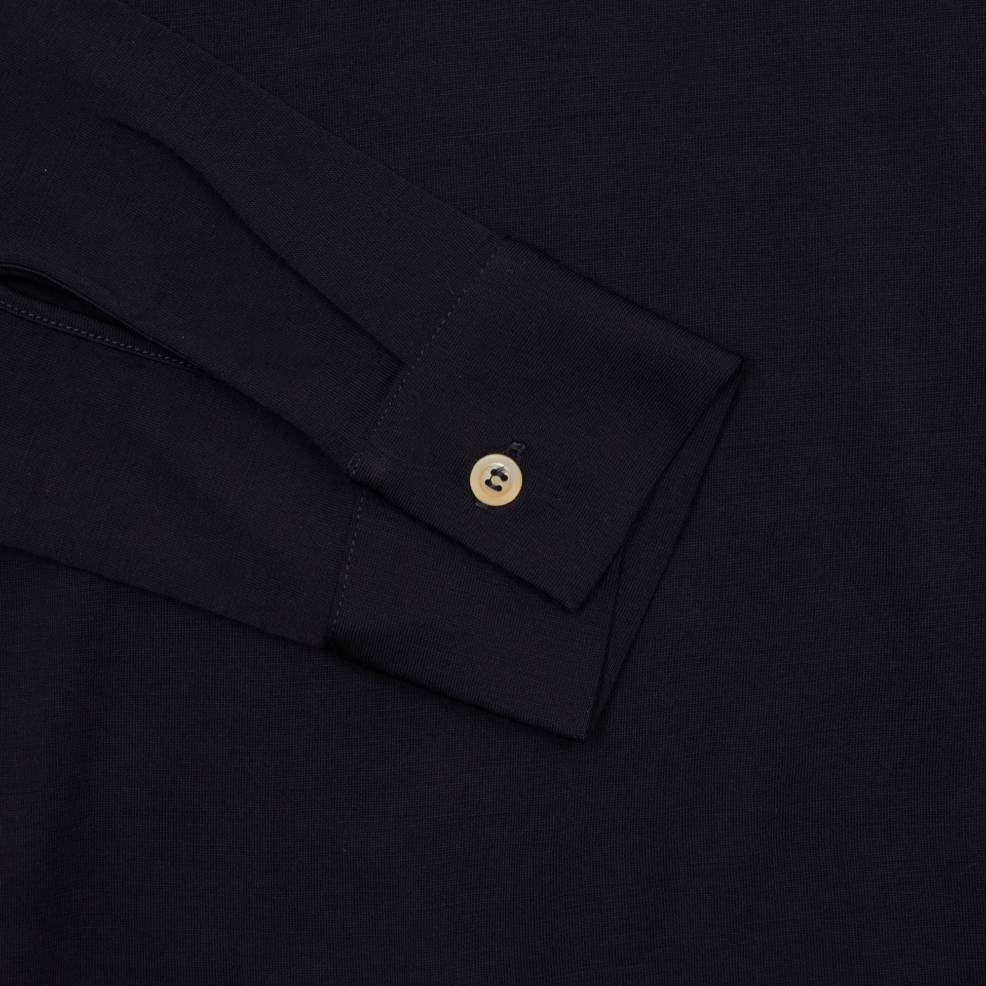 Albeni Merino Long Sleeve Polo Shirt in Night Blue