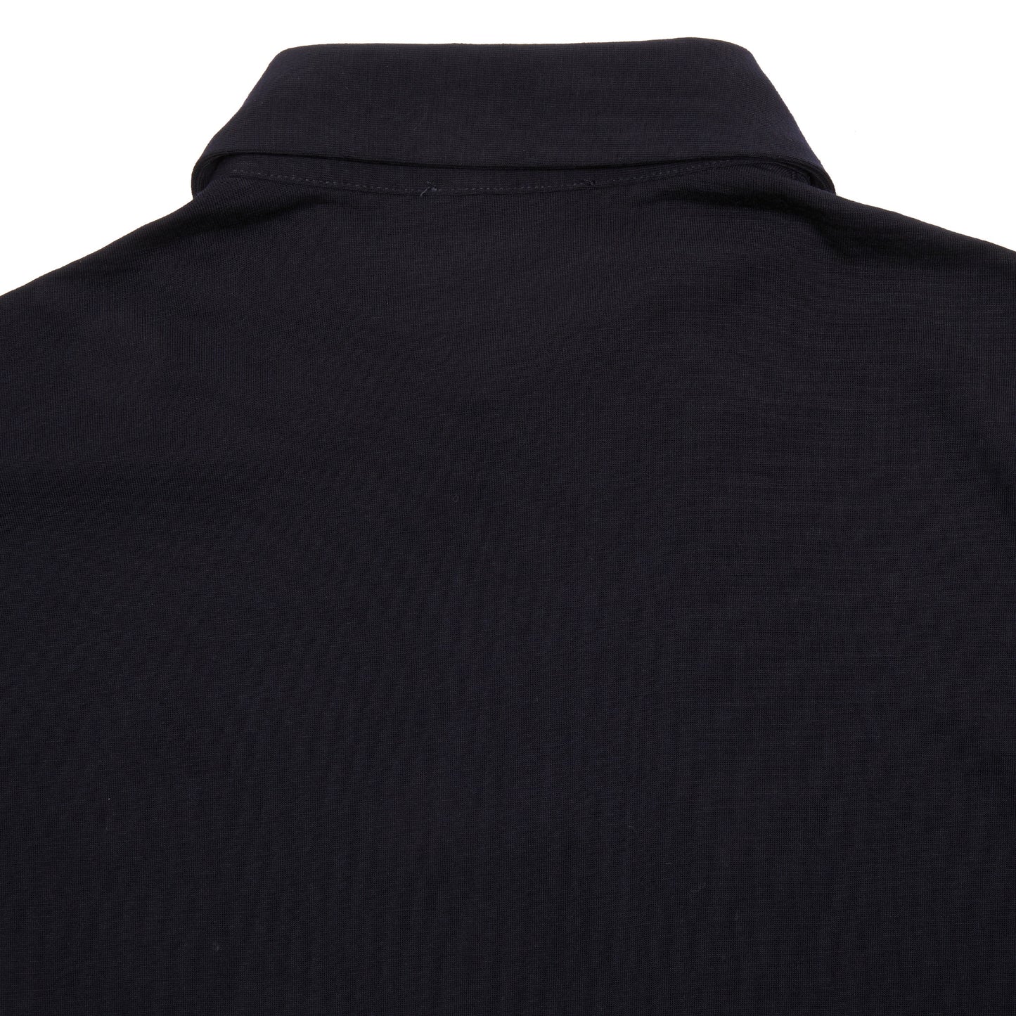 Albeni Merino Long Sleeve Polo Shirt in Night Blue