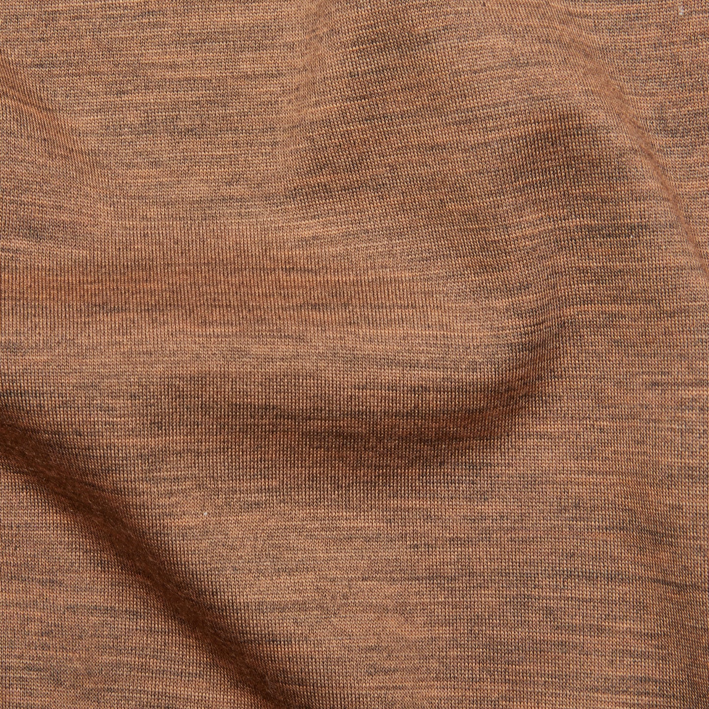 Albeni Merino Polo Sport Short Sleeve Shirt in Terracotta Melange