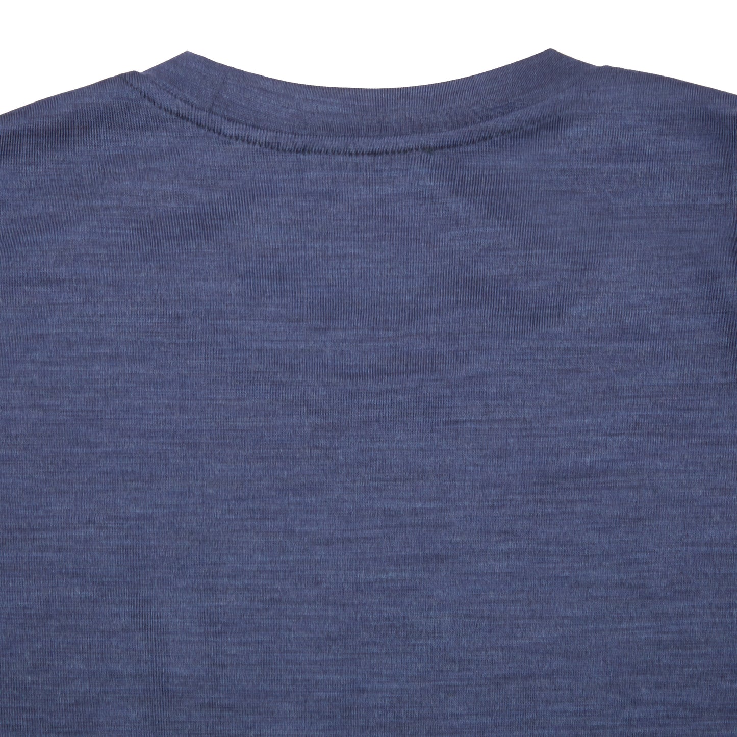 Albeni Classic Short Sleeve Merino T-Shirt in Melange Blue