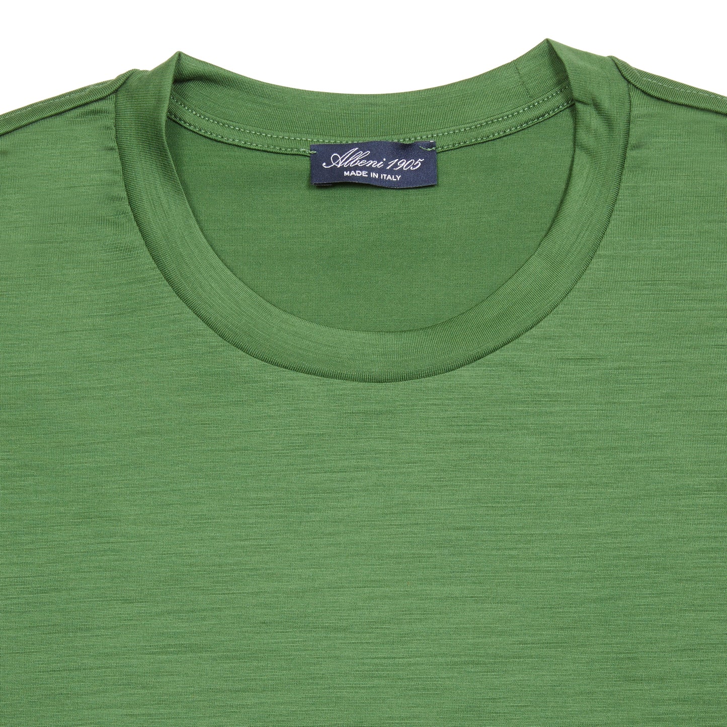 Albeni Classic Short Sleeve Merino T-Shirt in Olive Green