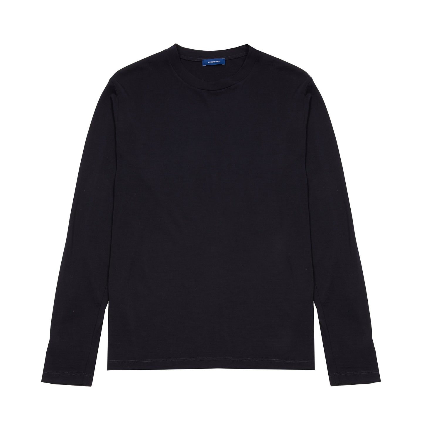Albeni Long Sleeve Merino T-Shirt in Night Blue