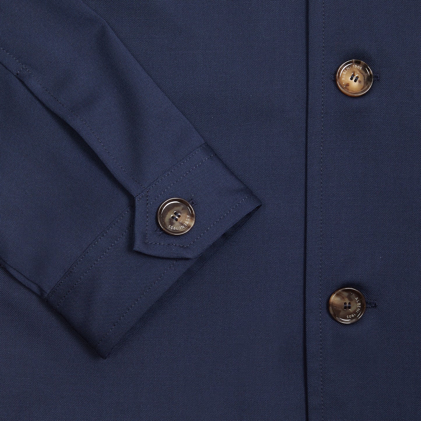 Albeni Merino Overshirt in Marine Blue