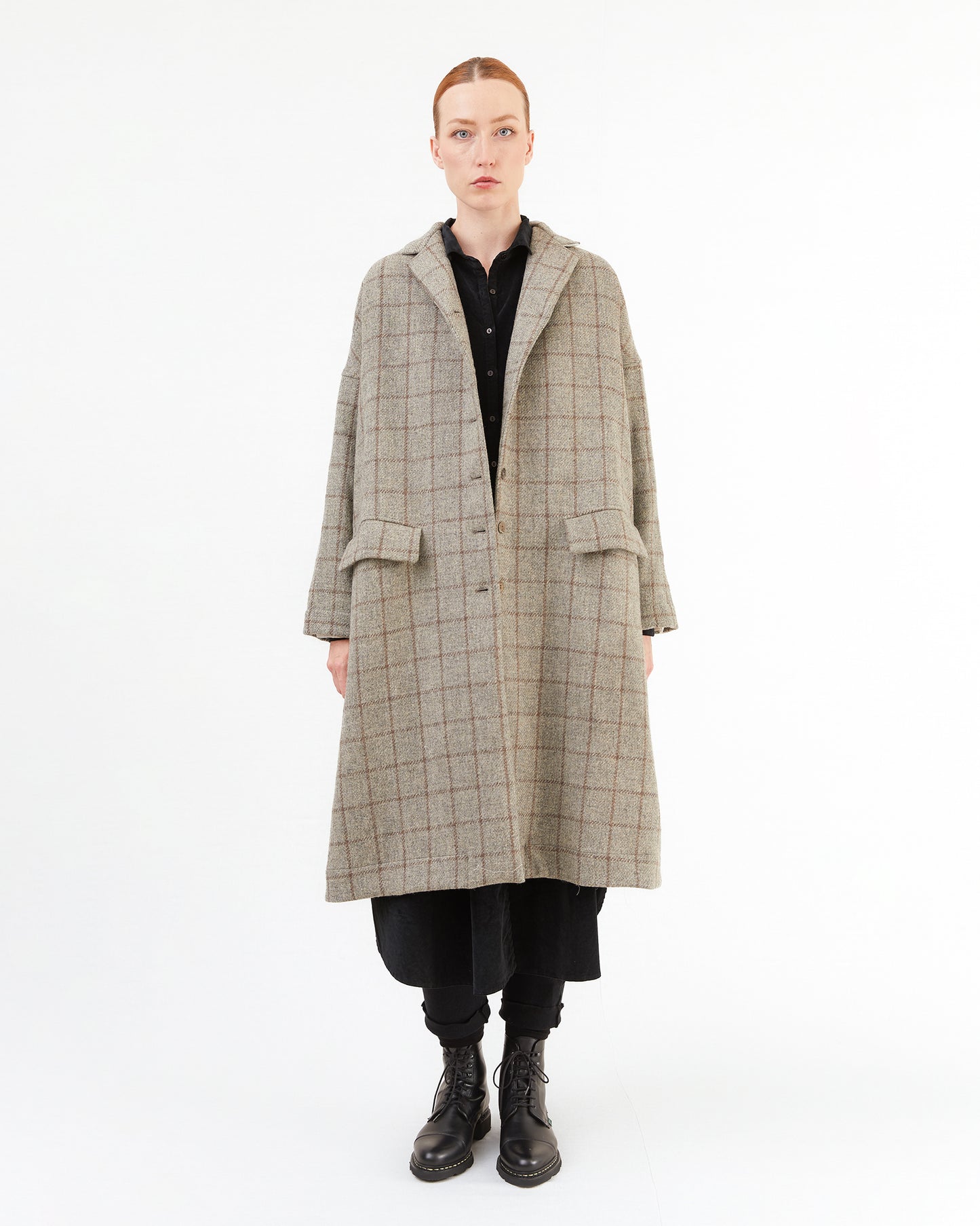 Album Di Famiglia Alpago Wool Coat in Stone