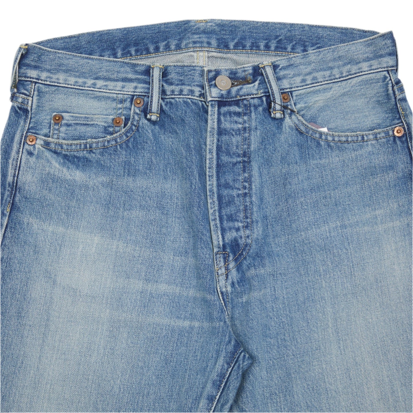 Antiquités Okayama Made Denim Pants in Vintage Wash 2