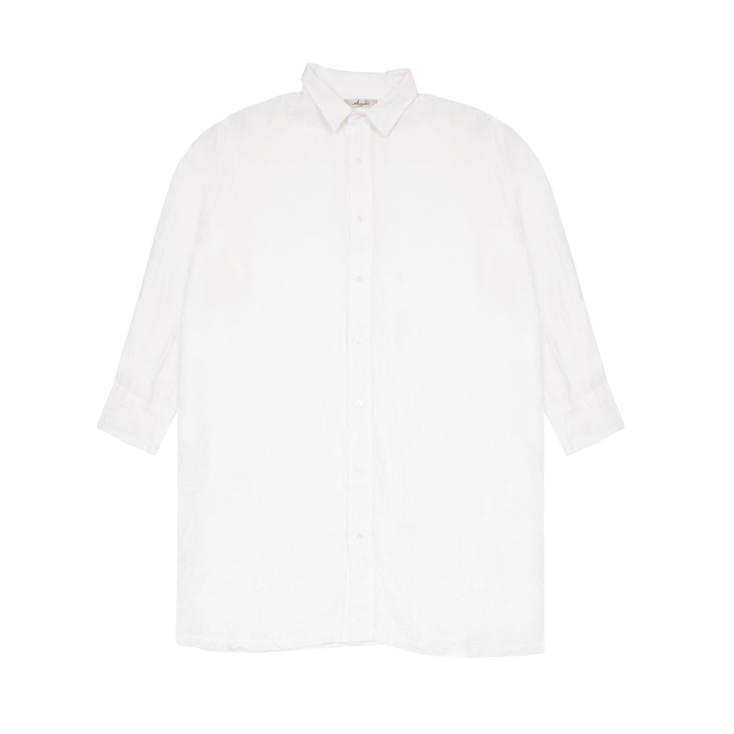 Antiquités Linen Dungaree Shirt in White