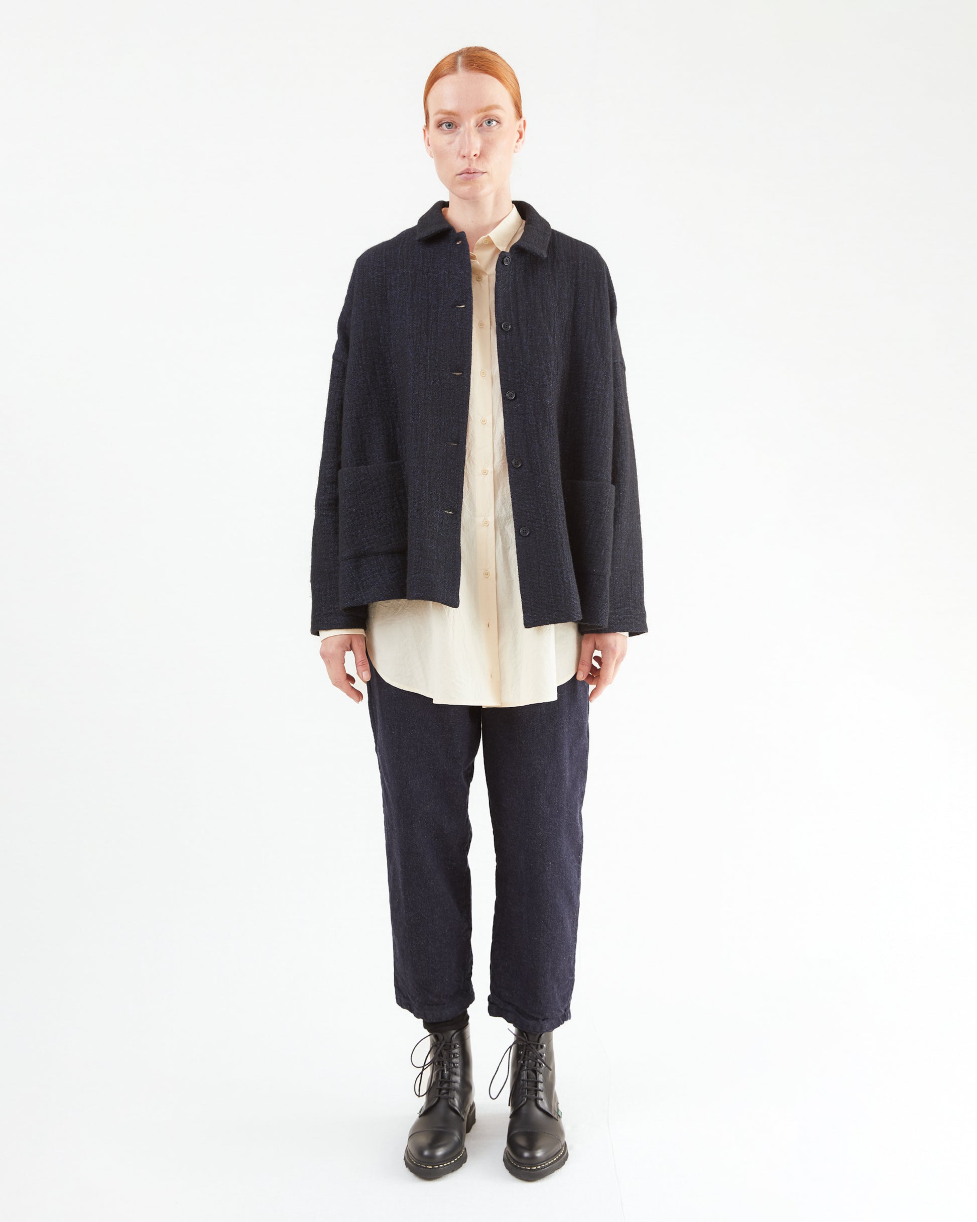 Apuntob Linen/ Wool Jacket in Night