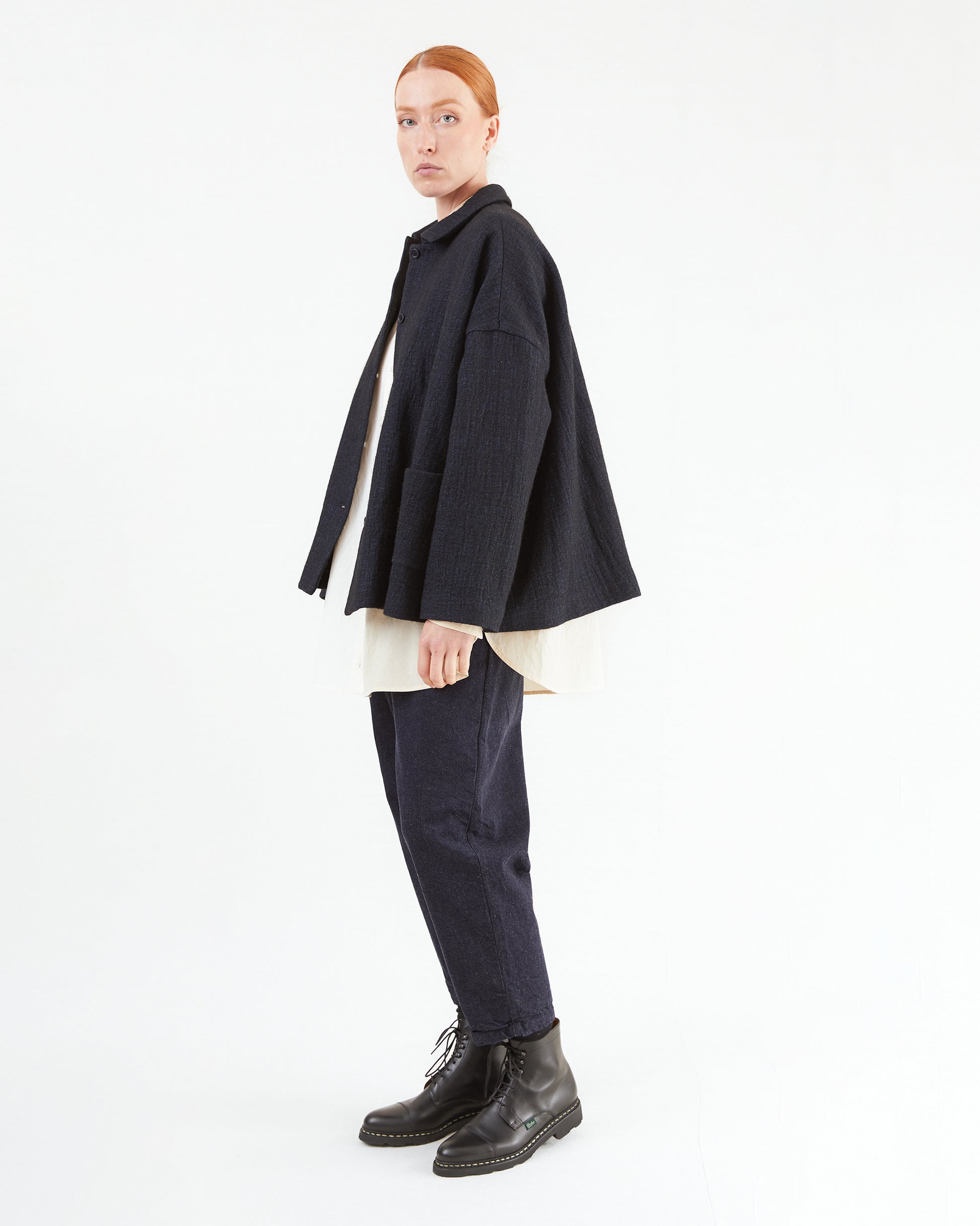 Apuntob Linen/ Wool Jacket in Night
