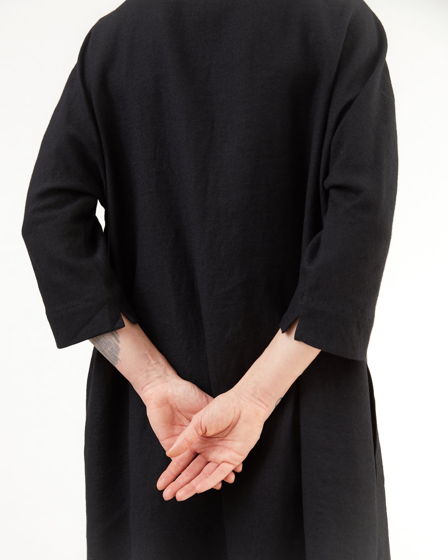 Apuntob Wool Dress in Black