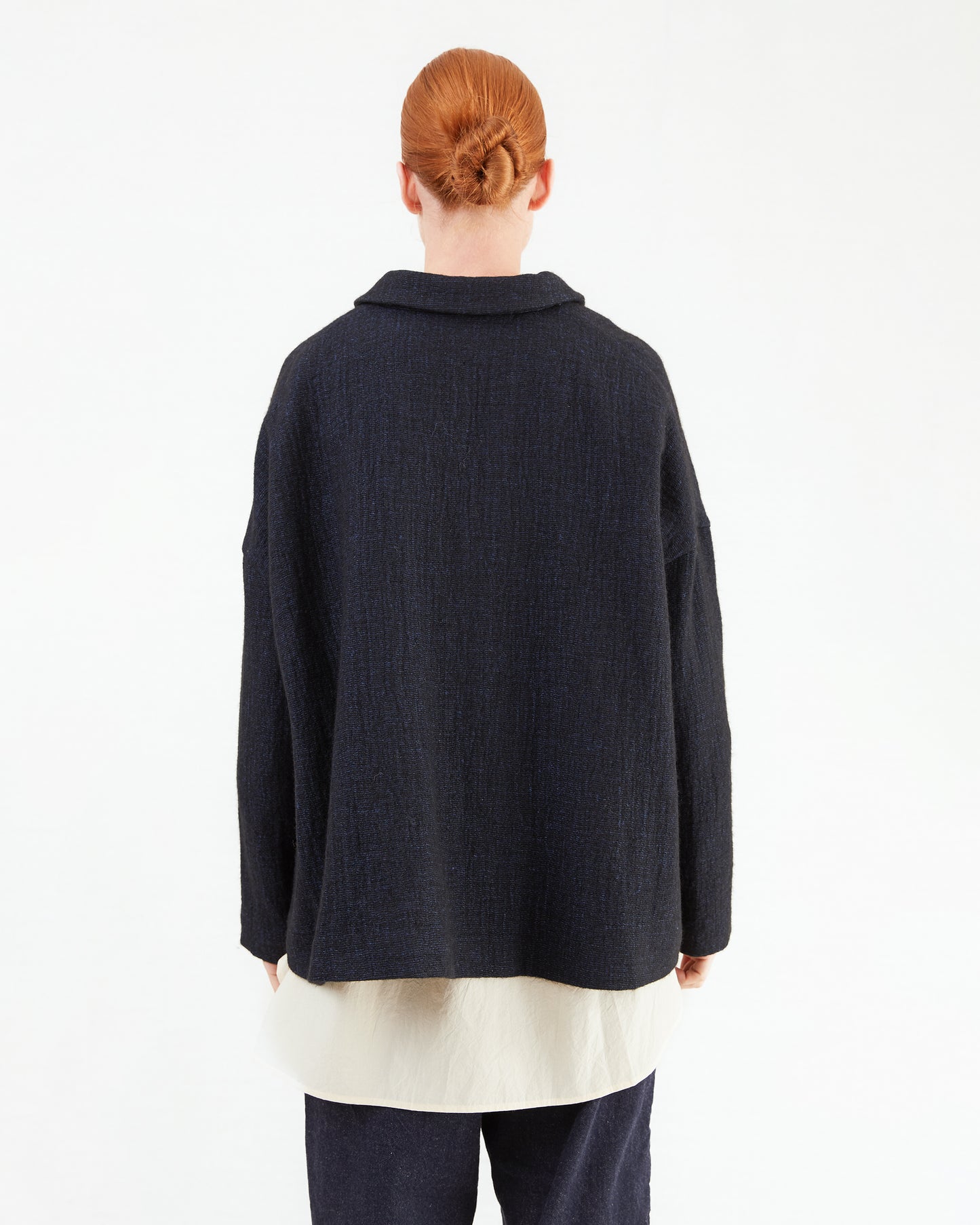 Apuntob Linen/ Wool Jacket in Night