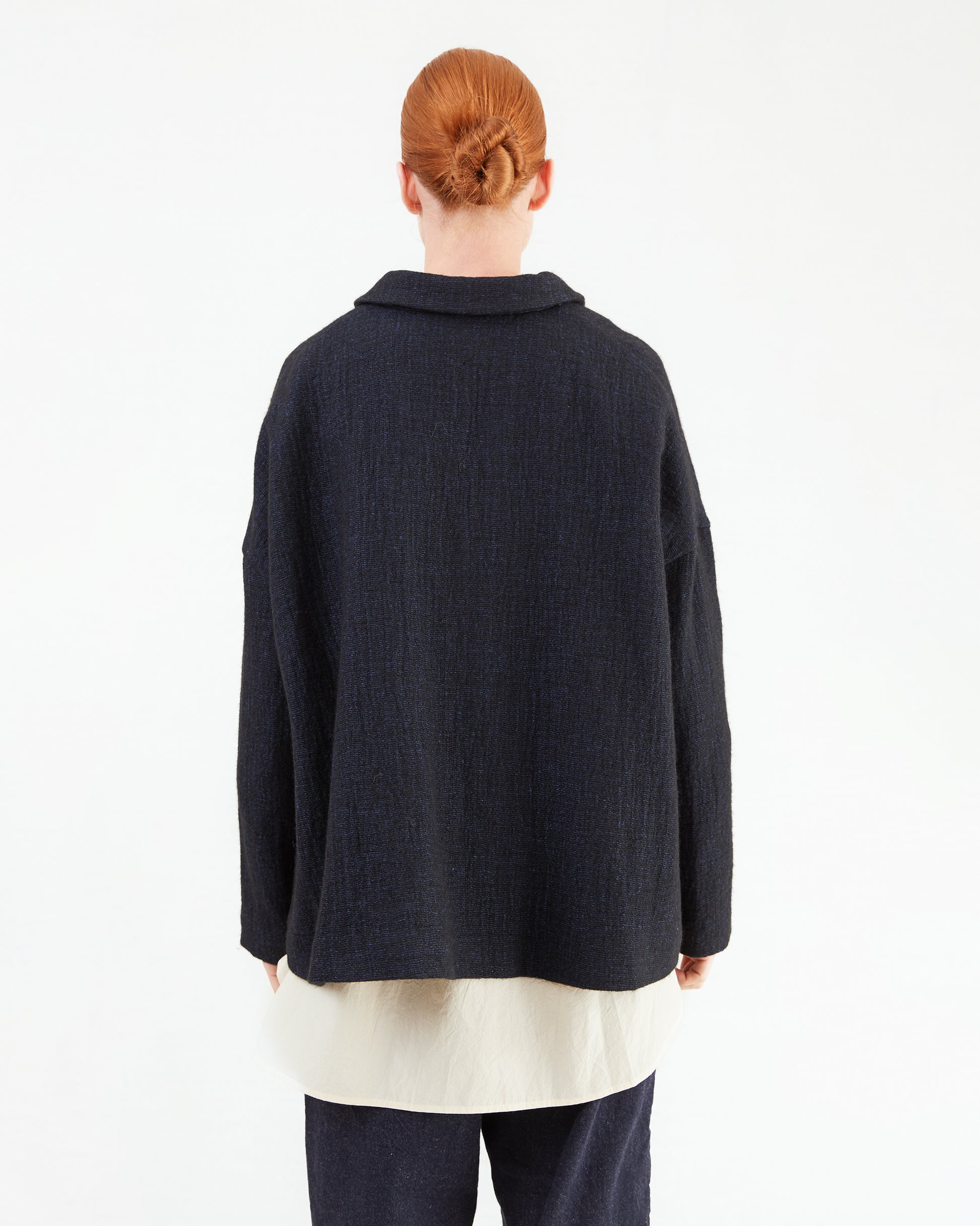 Apuntob Linen/ Wool Jacket in Night