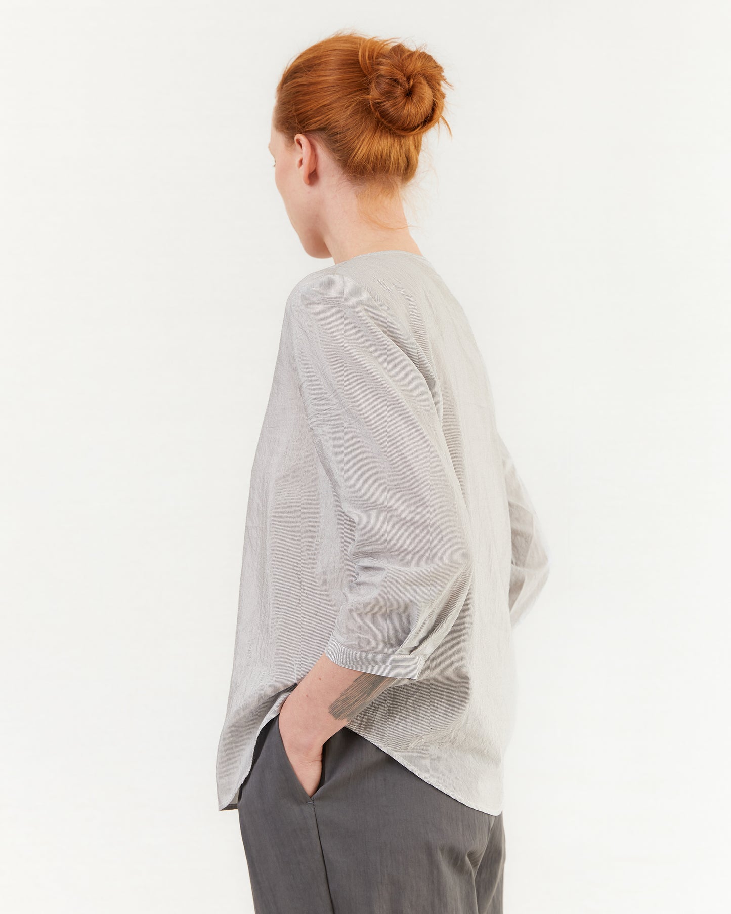 Apuntob Cotton/Silk Shirt in Blue