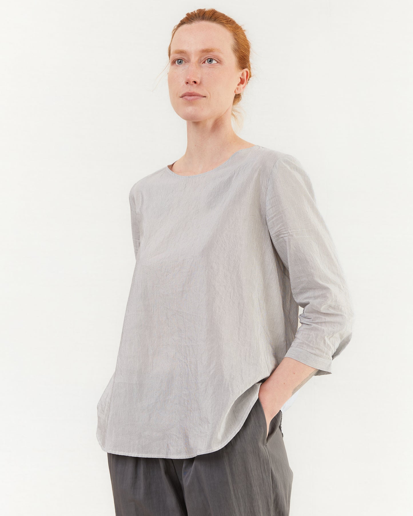 Apuntob Cotton/Silk Shirt in Blue