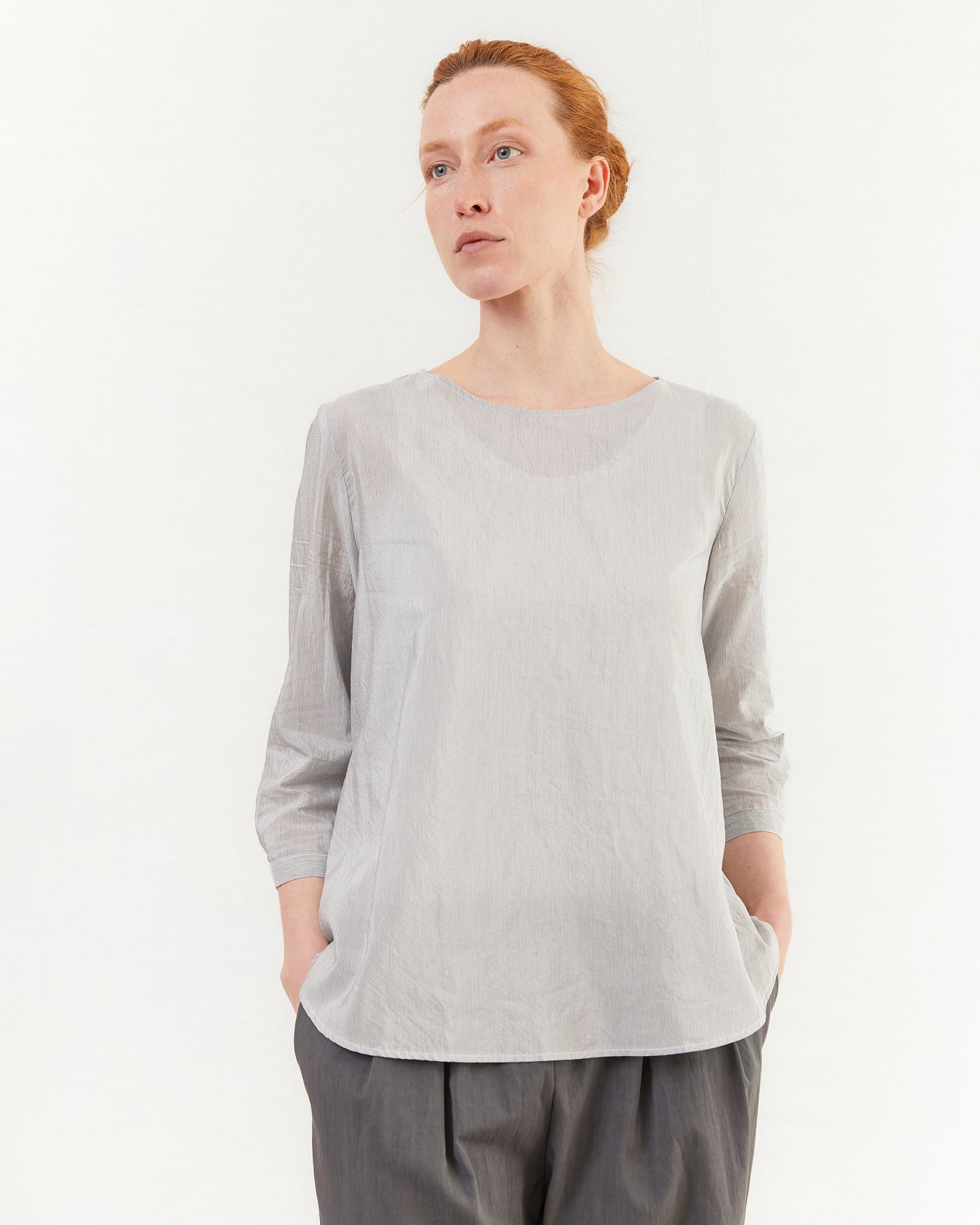Apuntob Cotton/Silk Shirt in Blue