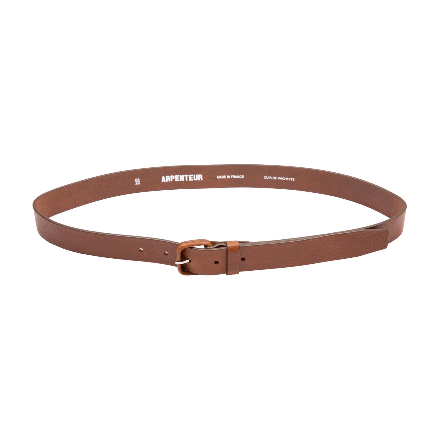 Arpenteur Logic Veg Tanned Leather Belt in Brown