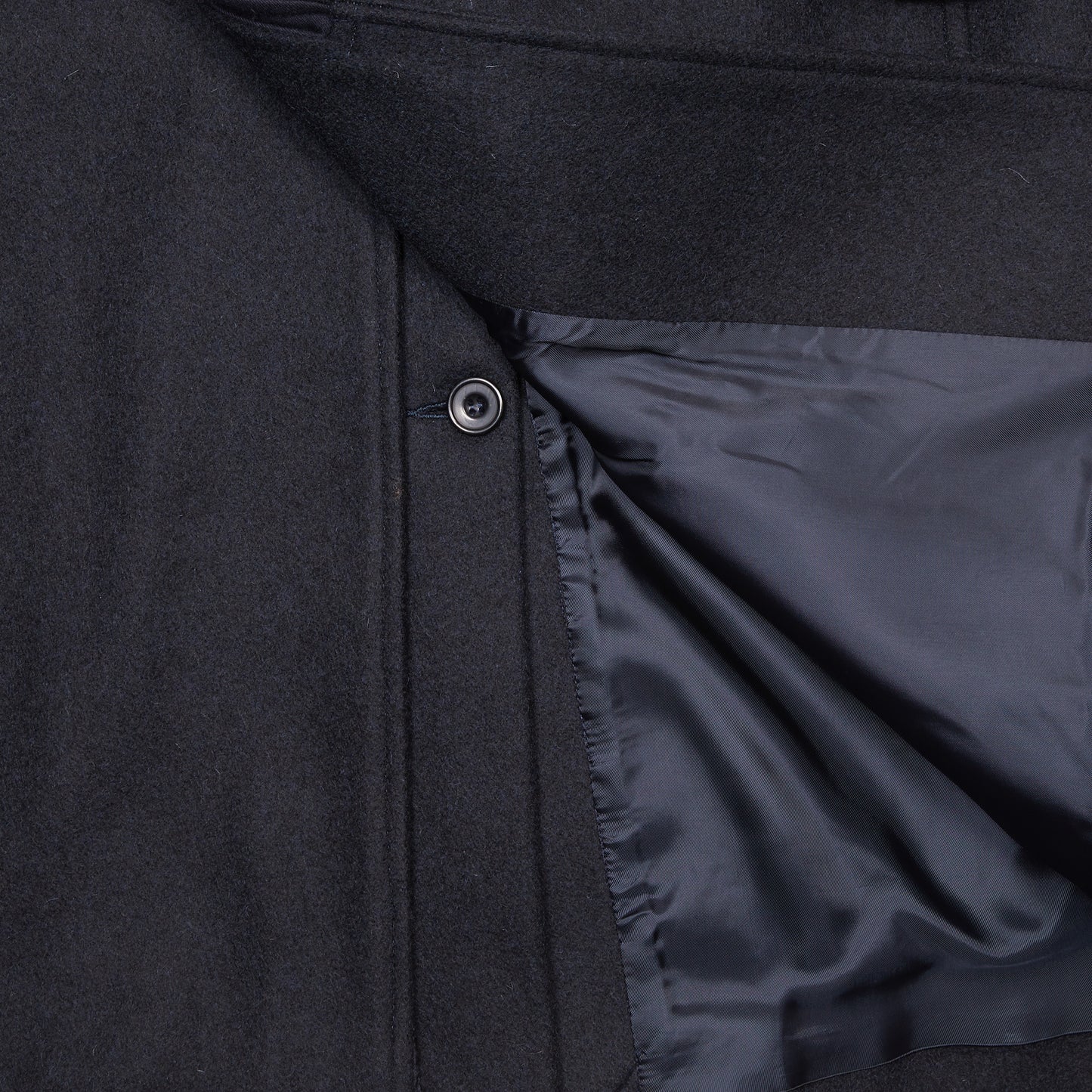 Arpenteur Utile Melton Wool Overcoat in Midnight