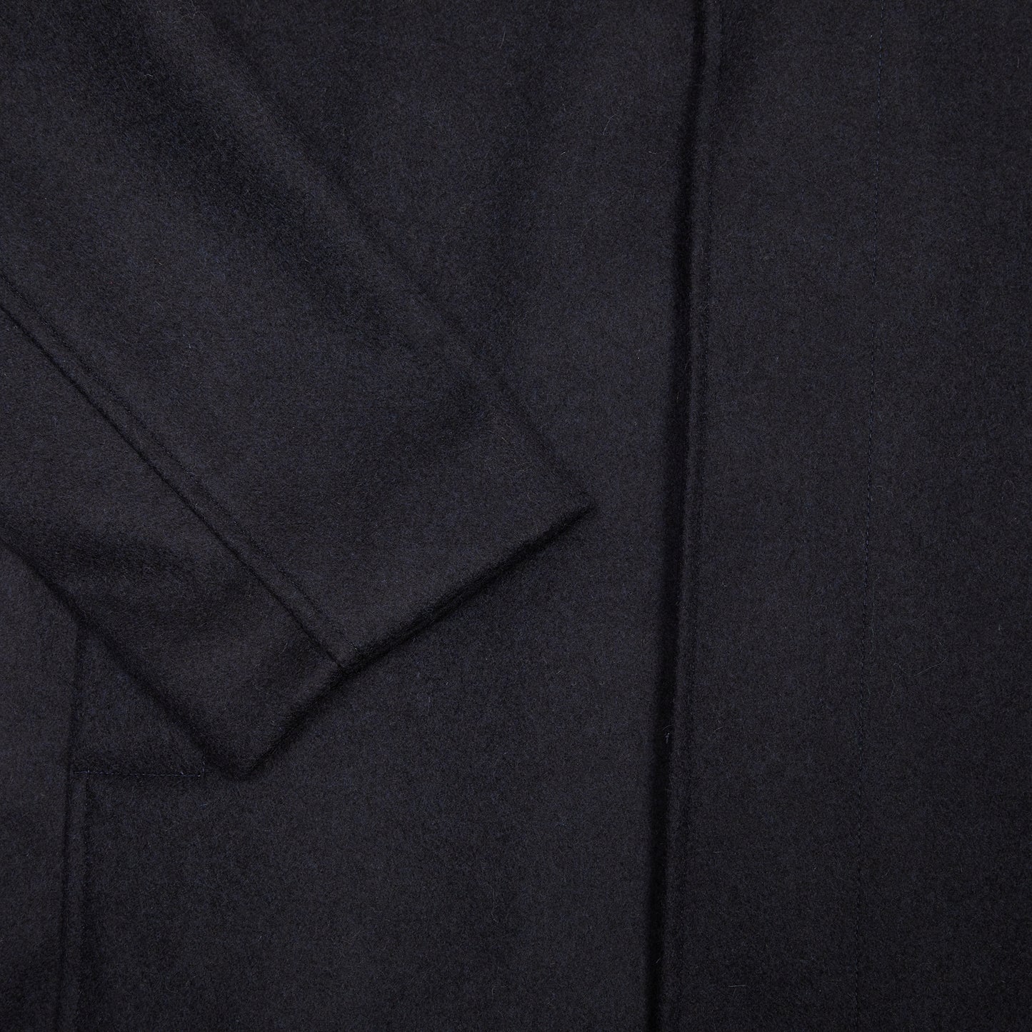 Arpenteur Utile Melton Wool Overcoat in Midnight
