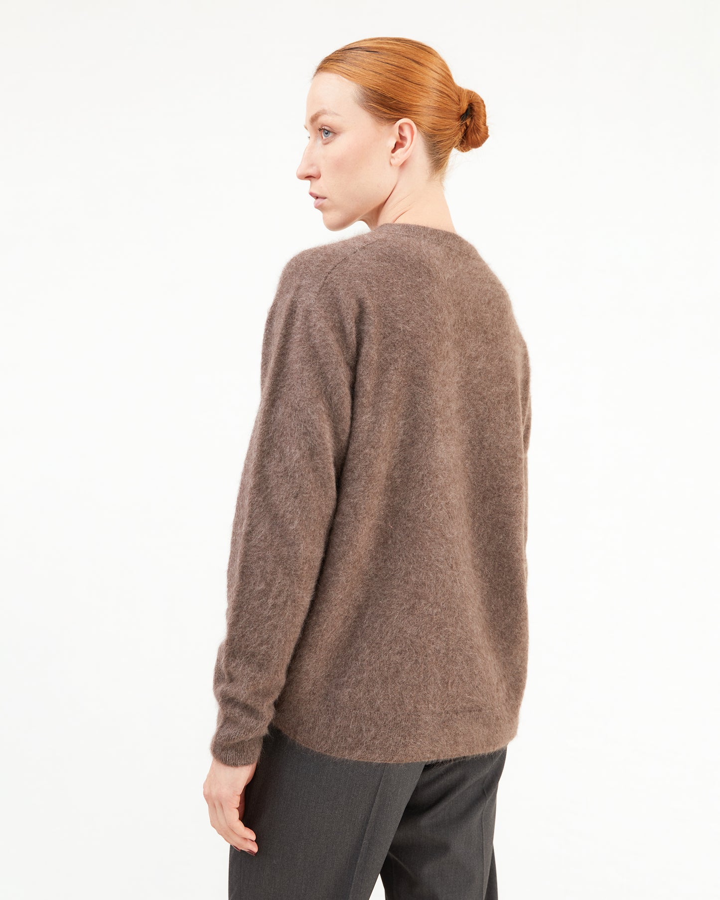 Aton Women's Royal Cashmere Fur Jumper in Brown