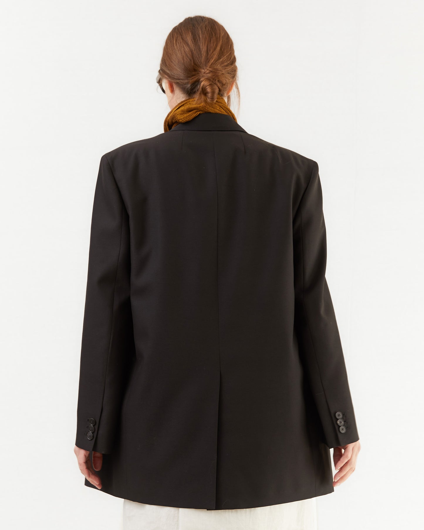 Aton Women's Wool Tailored Jacket in Black