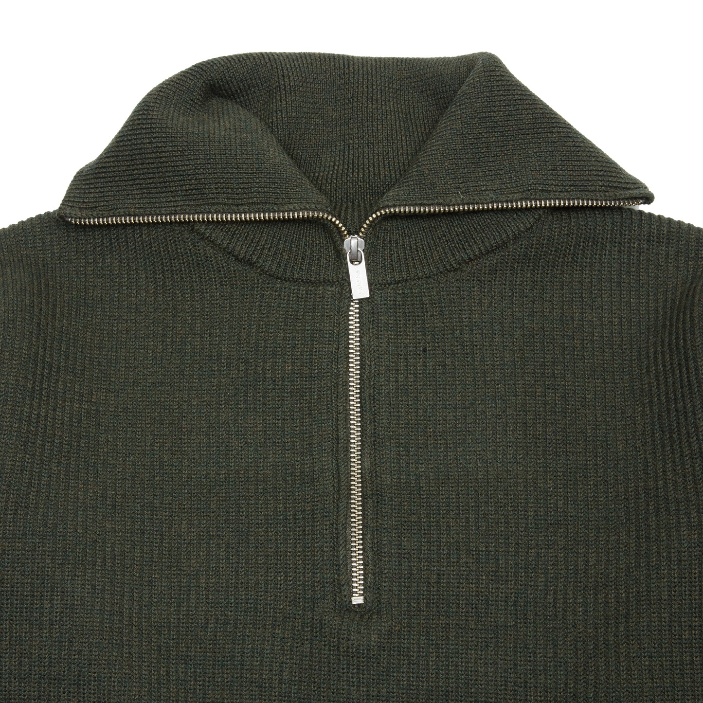 Barena Batigia Zip-neck Jumper in Army