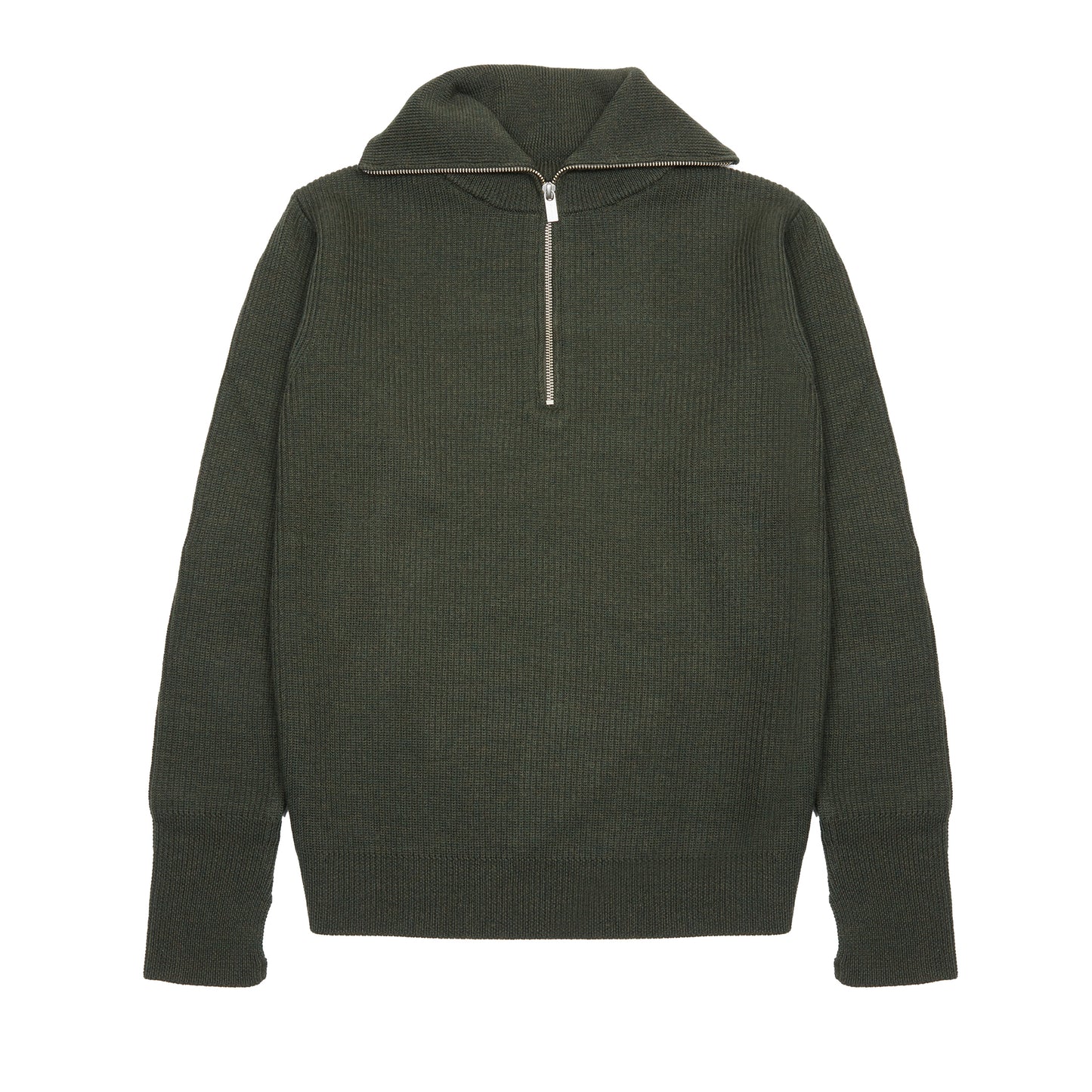 Barena Batigia Zip-neck Jumper in Army