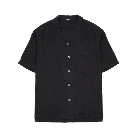 The Bagolo Datolo Shirt is made from a loosely-woven linen/cotton blend, designed to feel cool and breathable in warmer weather. This lightweight and airy shirt features short sleeves, a camp collar, and single chest pocket. 59% Linen, 41% Cotton. Made in Italy.
