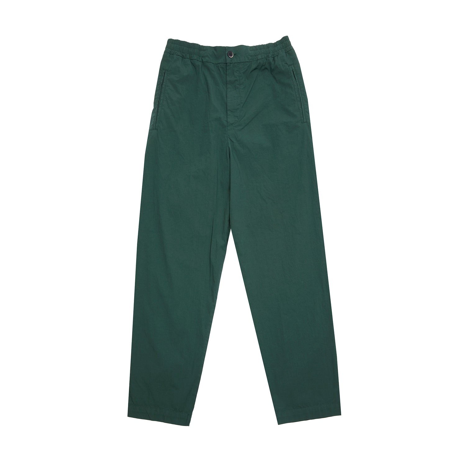 The Ameo Pavion Trouser is a casual style with an elasticated drawstring waistband. Featuring vertical jetted side pockets, a zip fly, and two jetted pockets with buttons at the back. Crafted from a parachute cotton and garment dyed. 97% Cotton, 3% Elastane. Made in Italy.