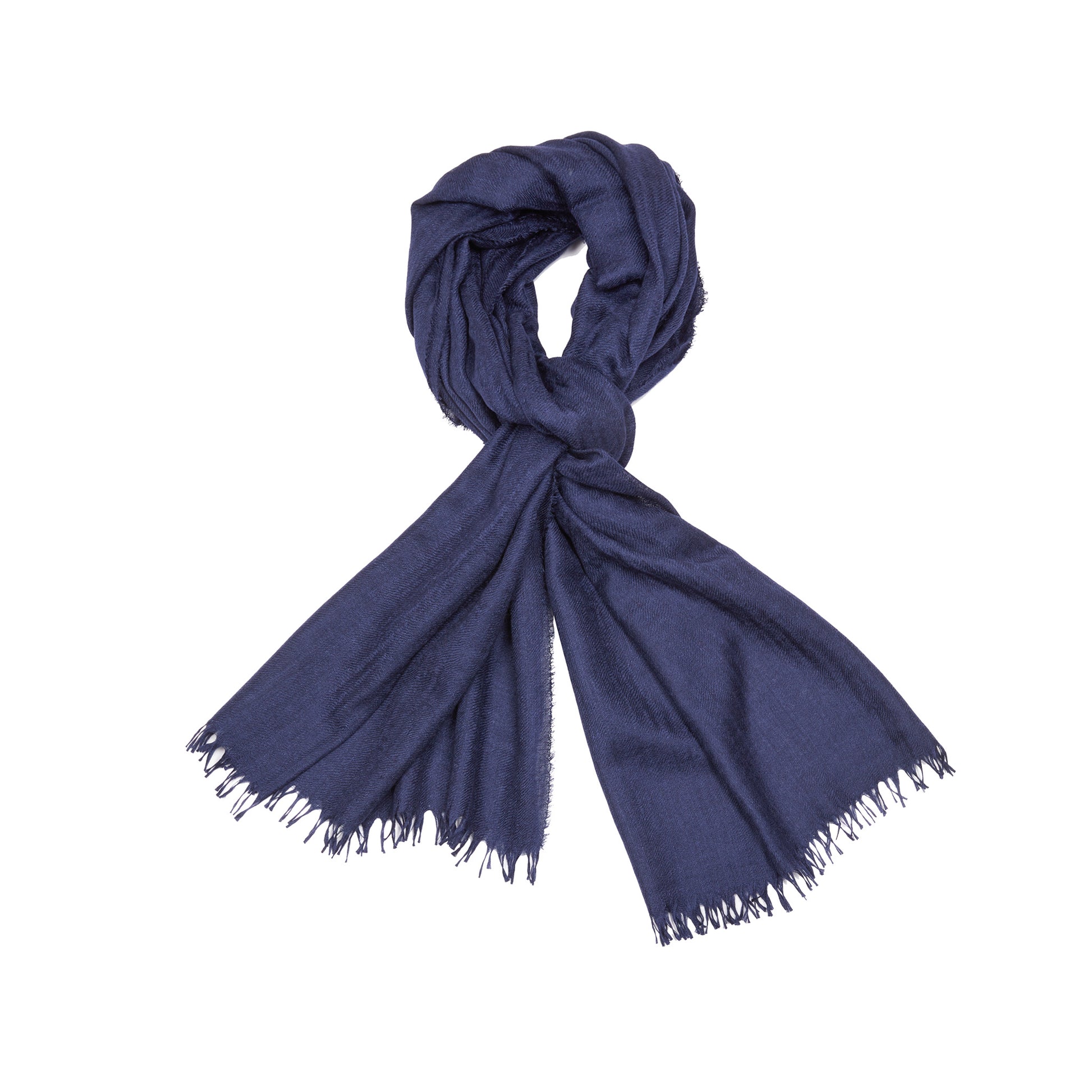 Begg & Co Staffa Cashmere / Silk Scarf in Navy