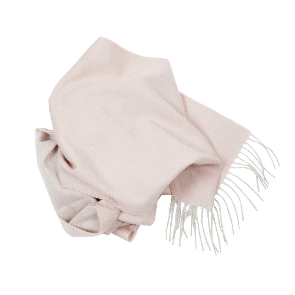 Begg & Co Arran Cashmere Scarf in Silver / Tearose