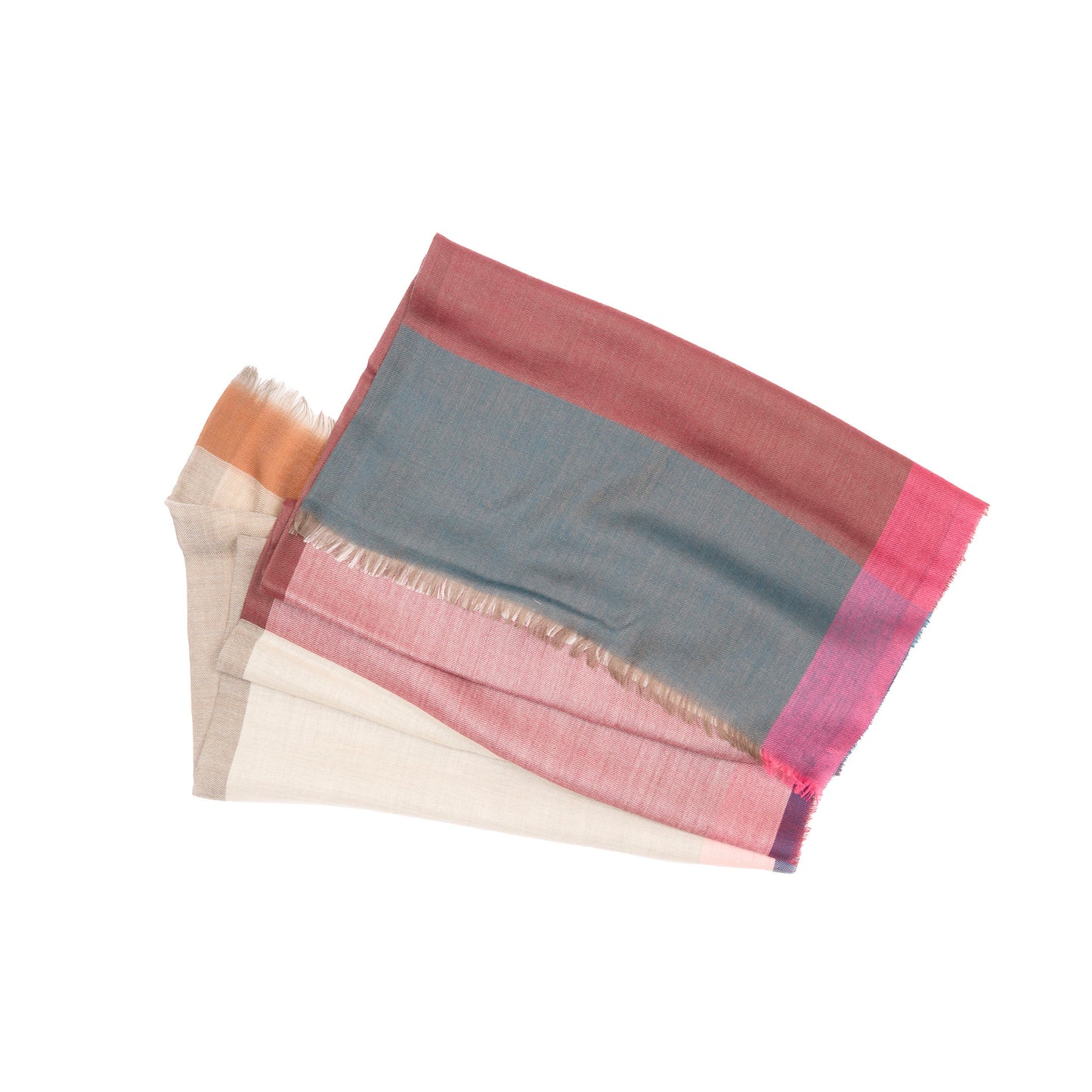Begg & Co Wispy Shona Cashmere Scarf in Burgundy Kelp
