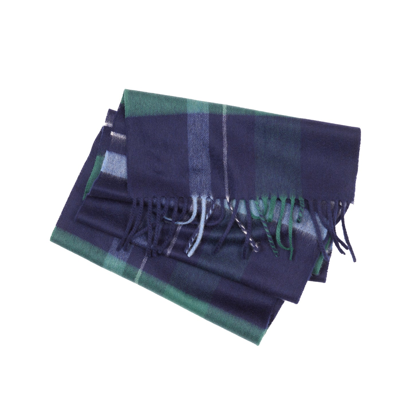 Begg & Co Arran Tilman Cashmere Scarf in Navy Spruce
