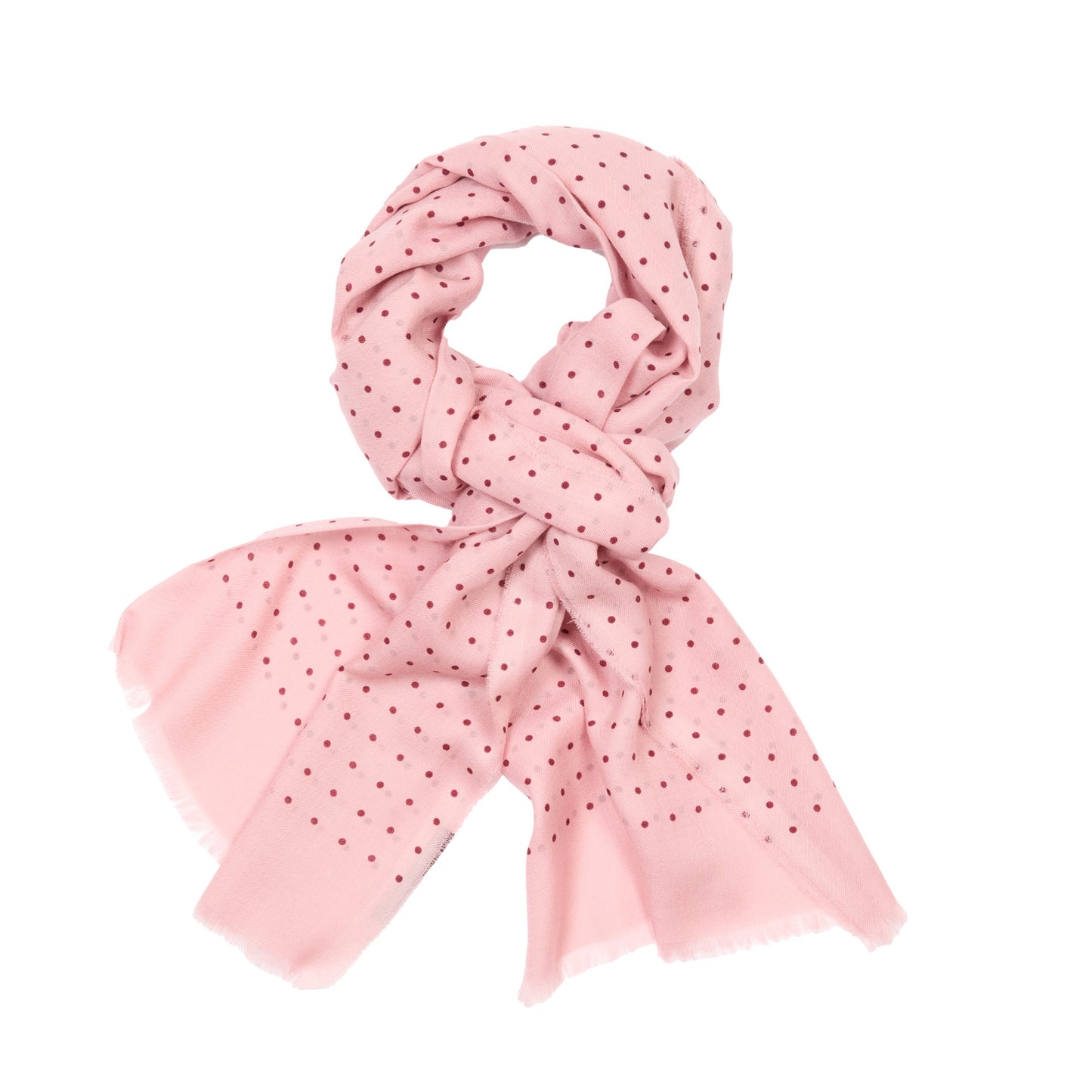 Begg & Co Wispy Hanover Cashmere Scarf in Rose Burgundy
