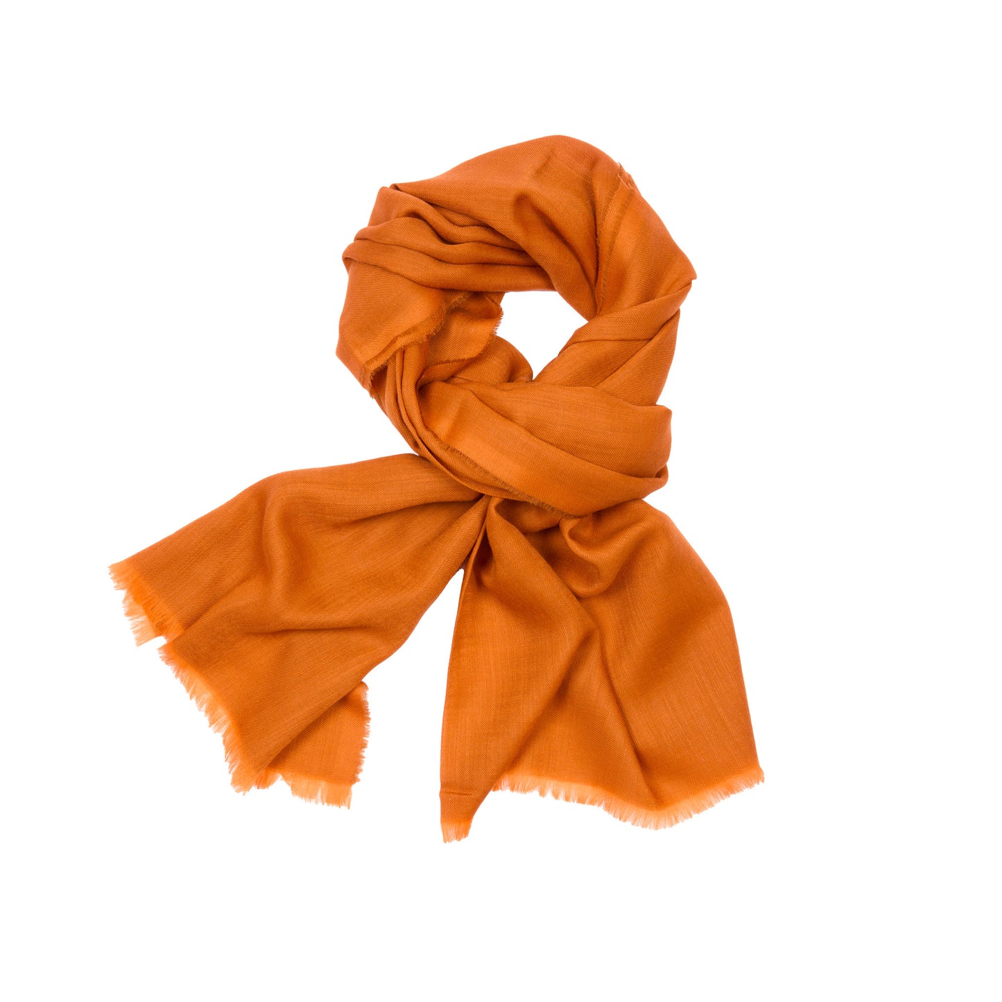 Begg & Co Wispy Cashmere Scarf in Burnt Orange