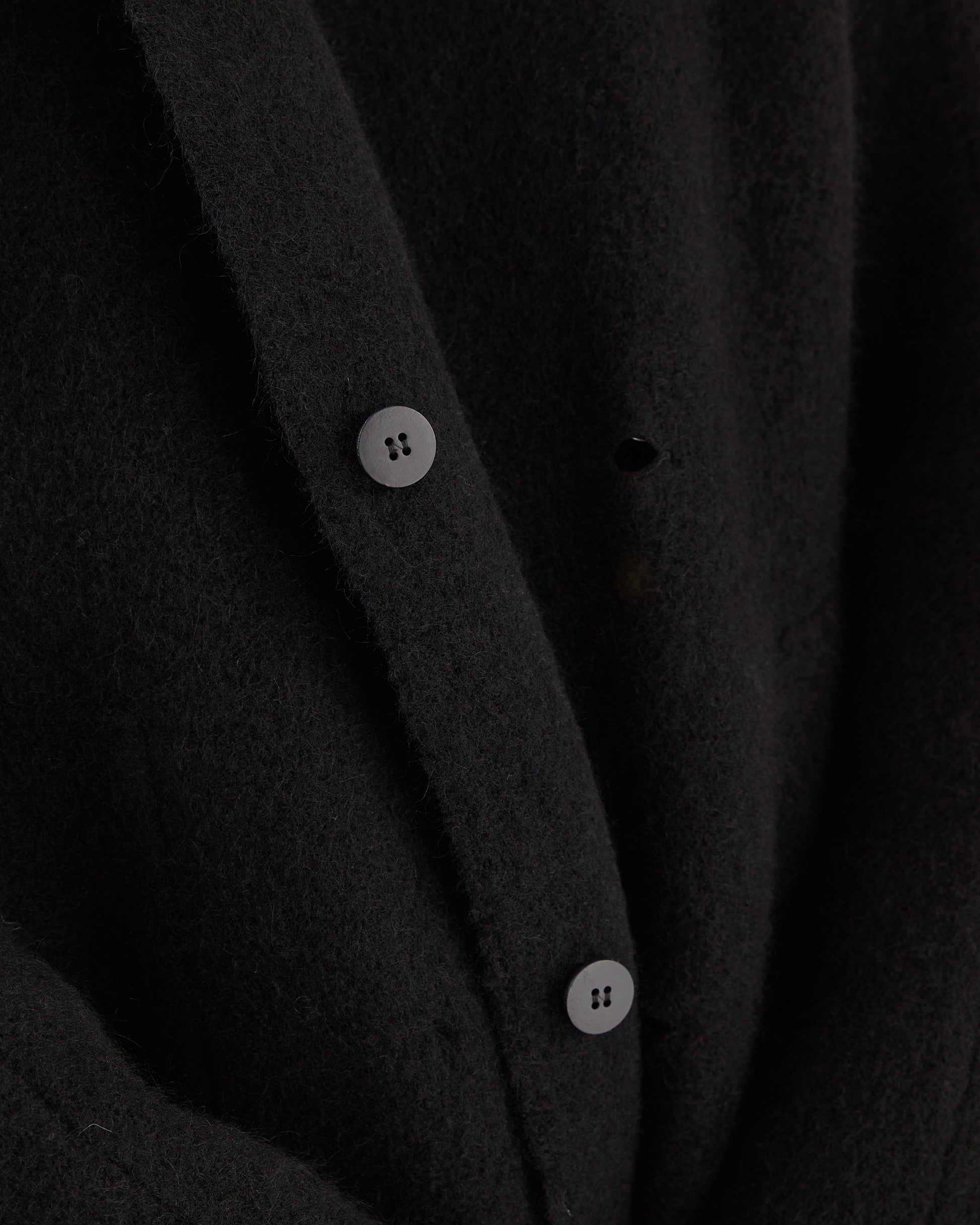 Boboutic Wool Double Breasted Coat in Black