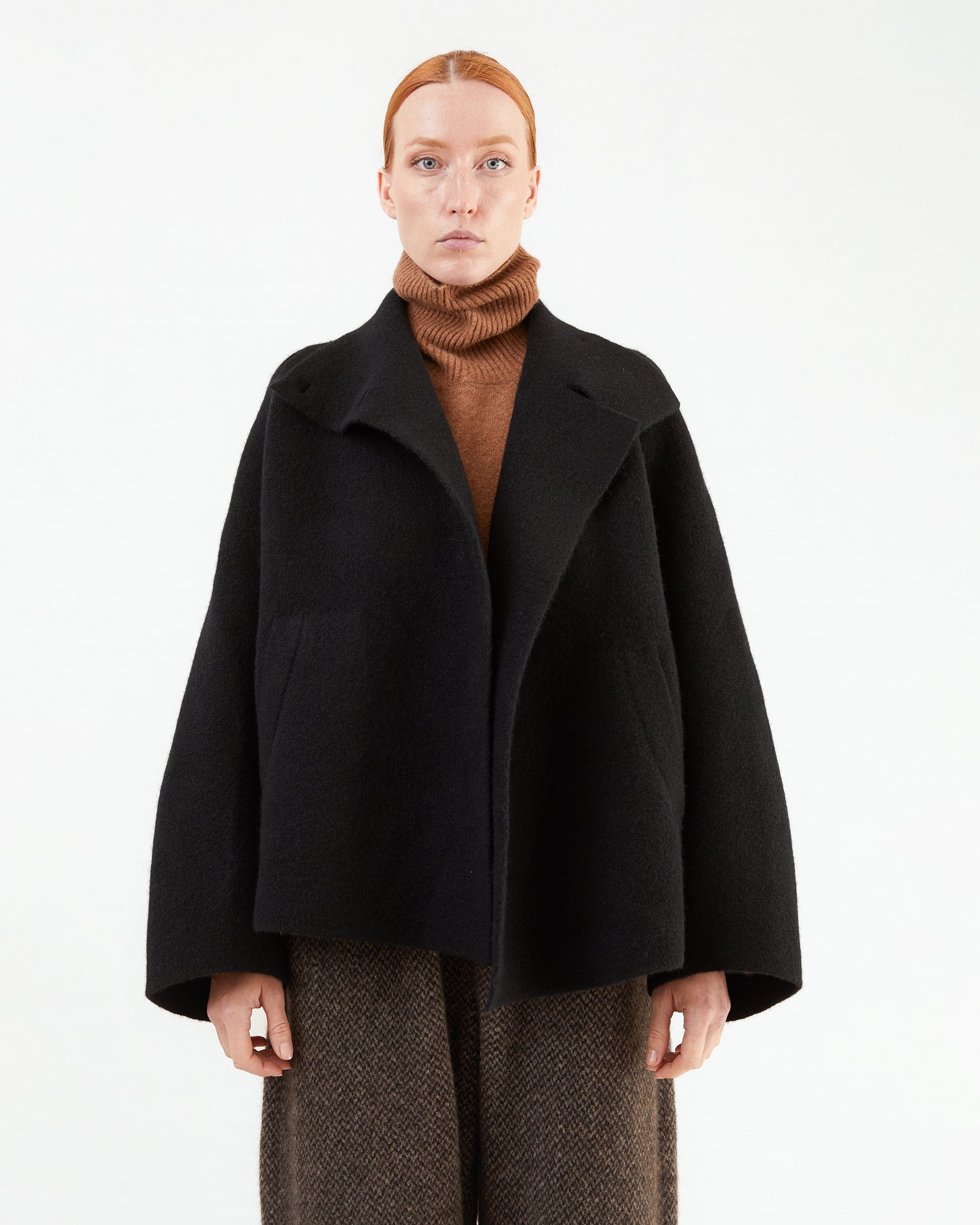 Boboutic Wool Double Breasted Jacket in Black