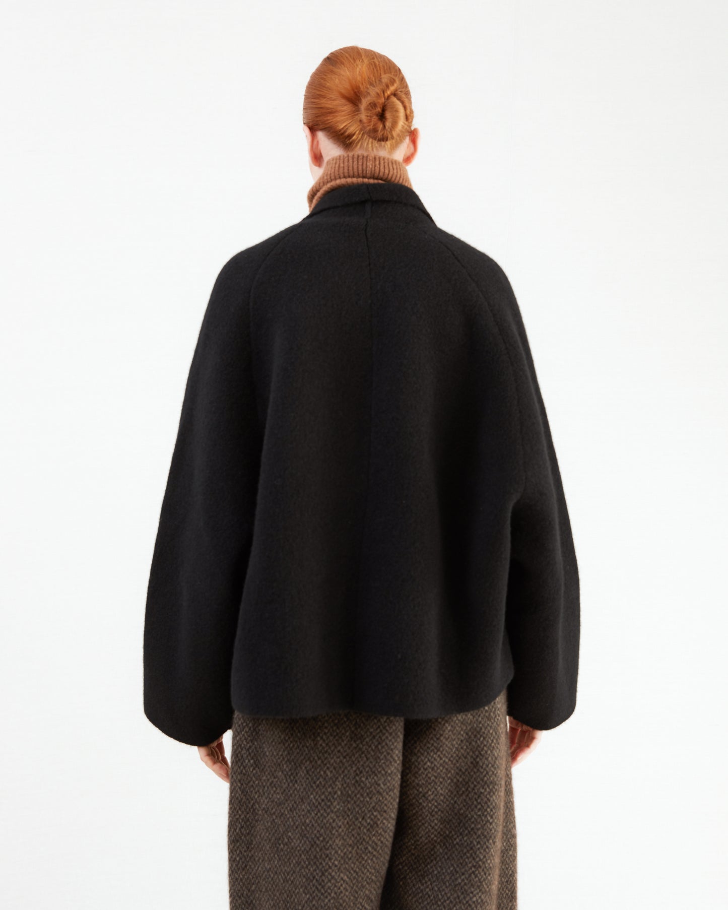 Boboutic Wool Double Breasted Jacket in Black