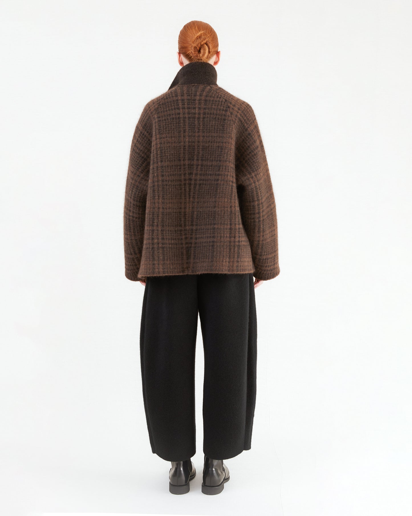 Boboutic Wool Double Breasted Jacket in Brown