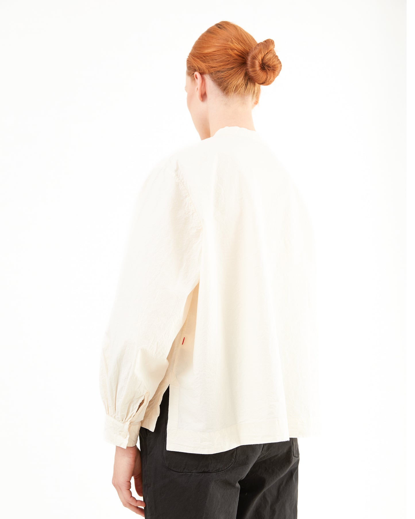 Casey Casey Women's Biggy Grandad Shirt in Natural