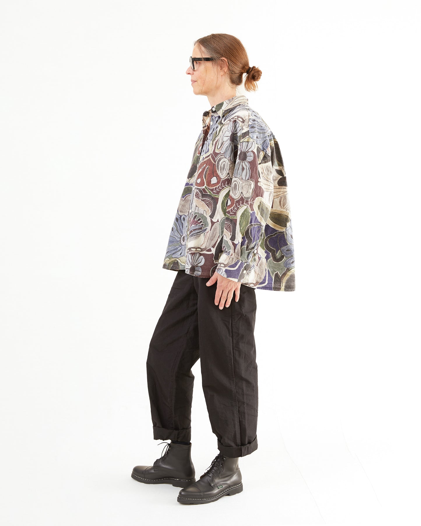 Casey Casey Women's Manon Shirt in Browns Print