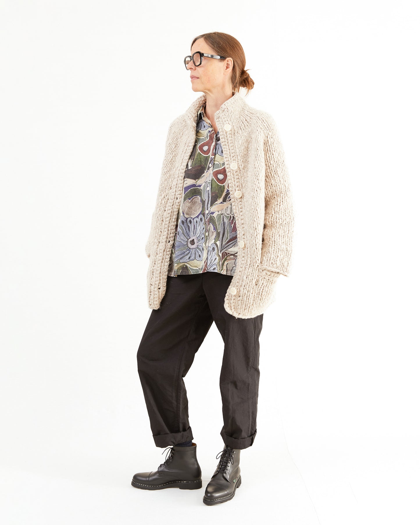 Casey Casey Women's Manon Shirt in Browns Print