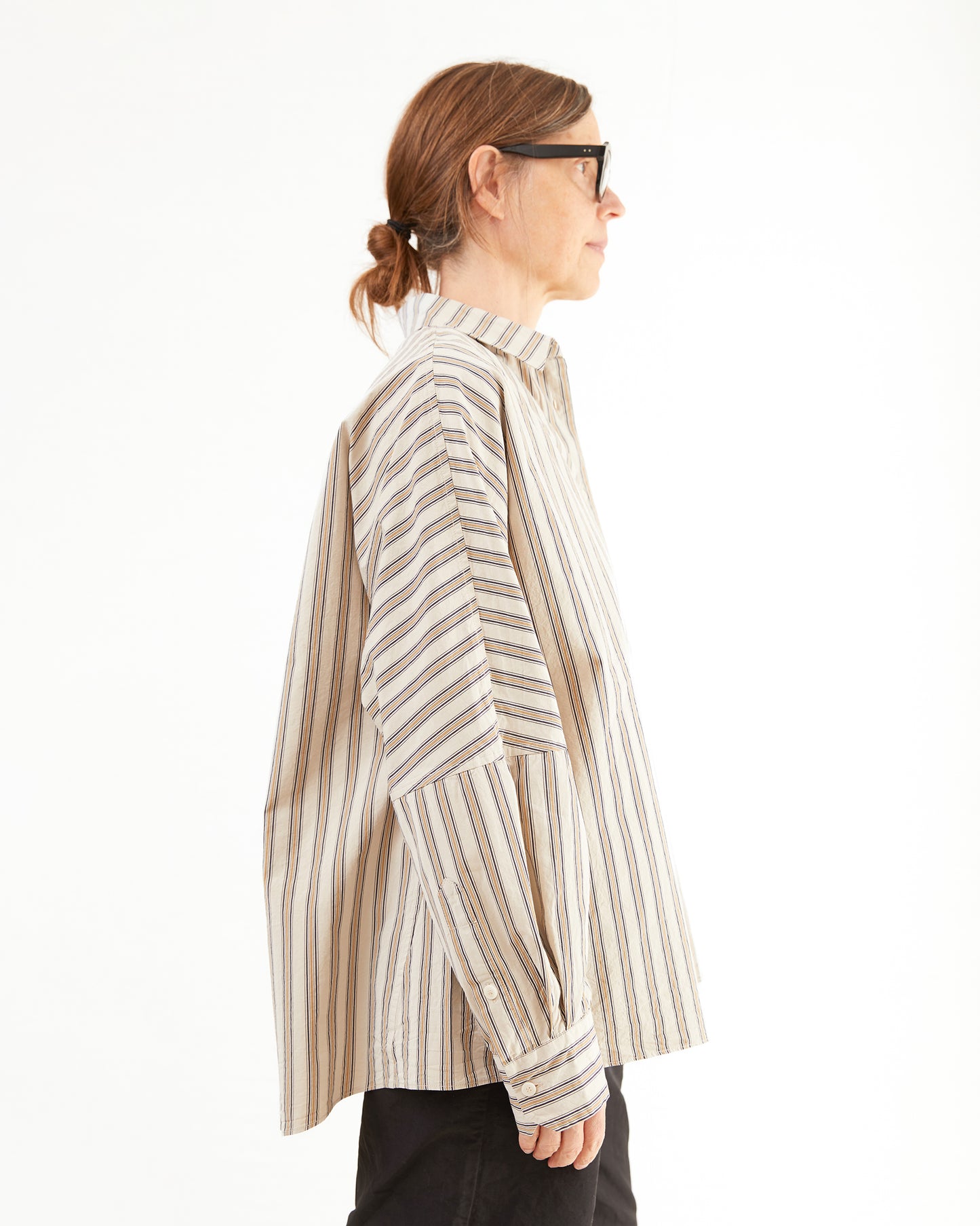 Casey Casey Women's Waga Paper Cot Stripe Shirt in As Is No3