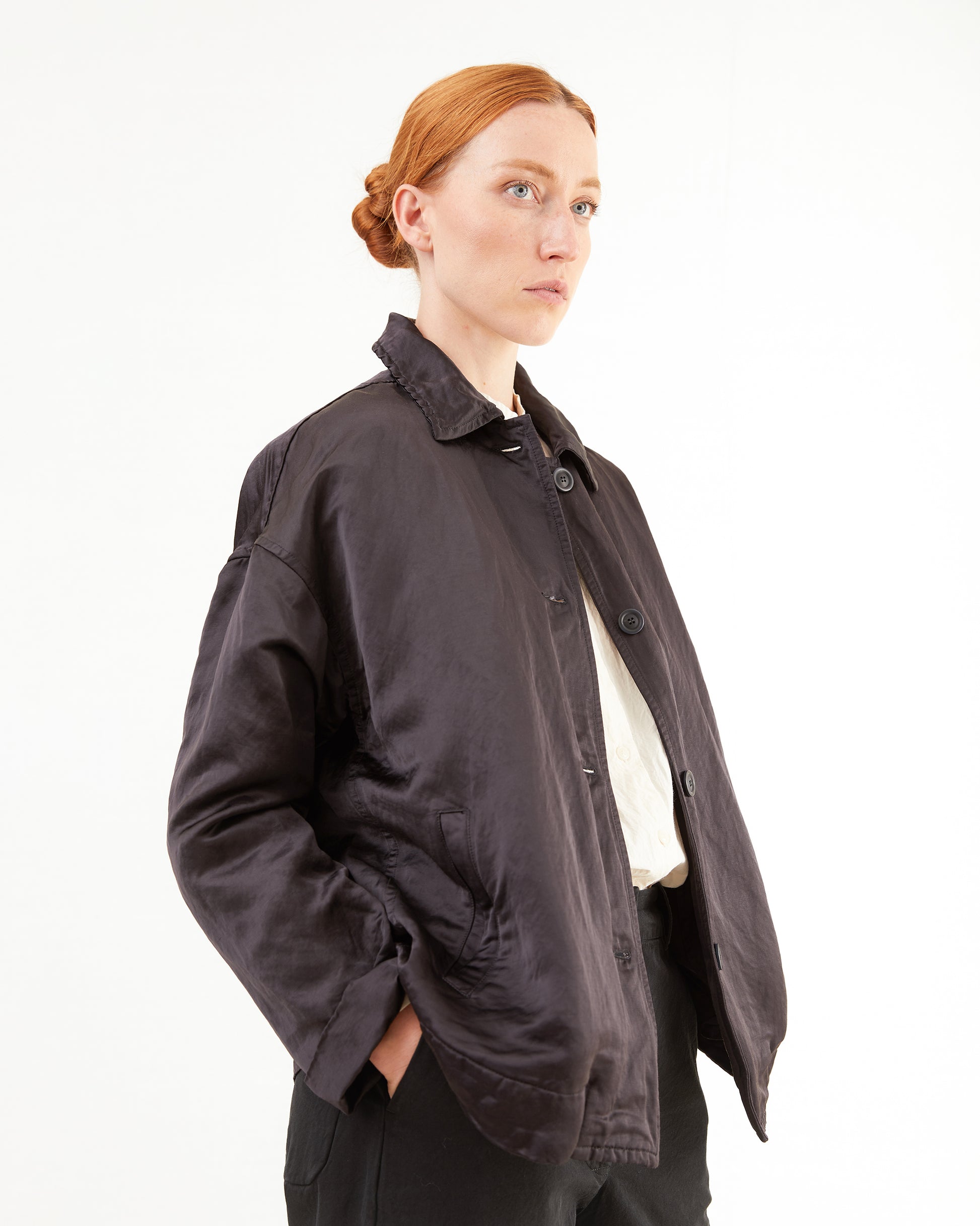 Casey Casey Women's Juliette Jacket Satin in Night