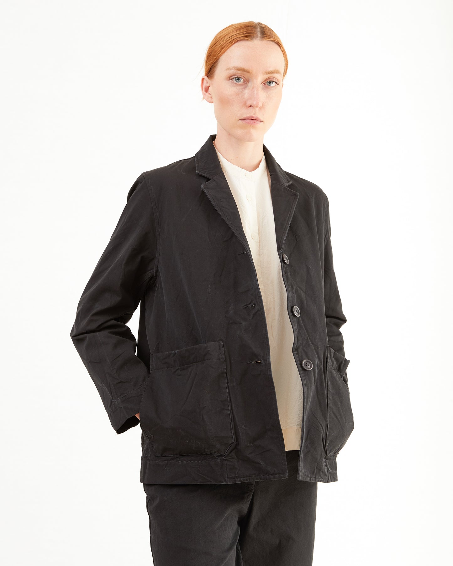 Casey Casey Women's Workwear Puddy Jacket in Pitch Black