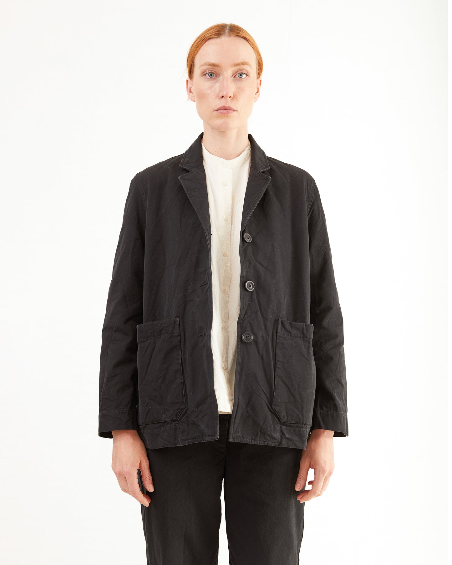 Casey Casey Women's Workwear Puddy Jacket in Pitch Black