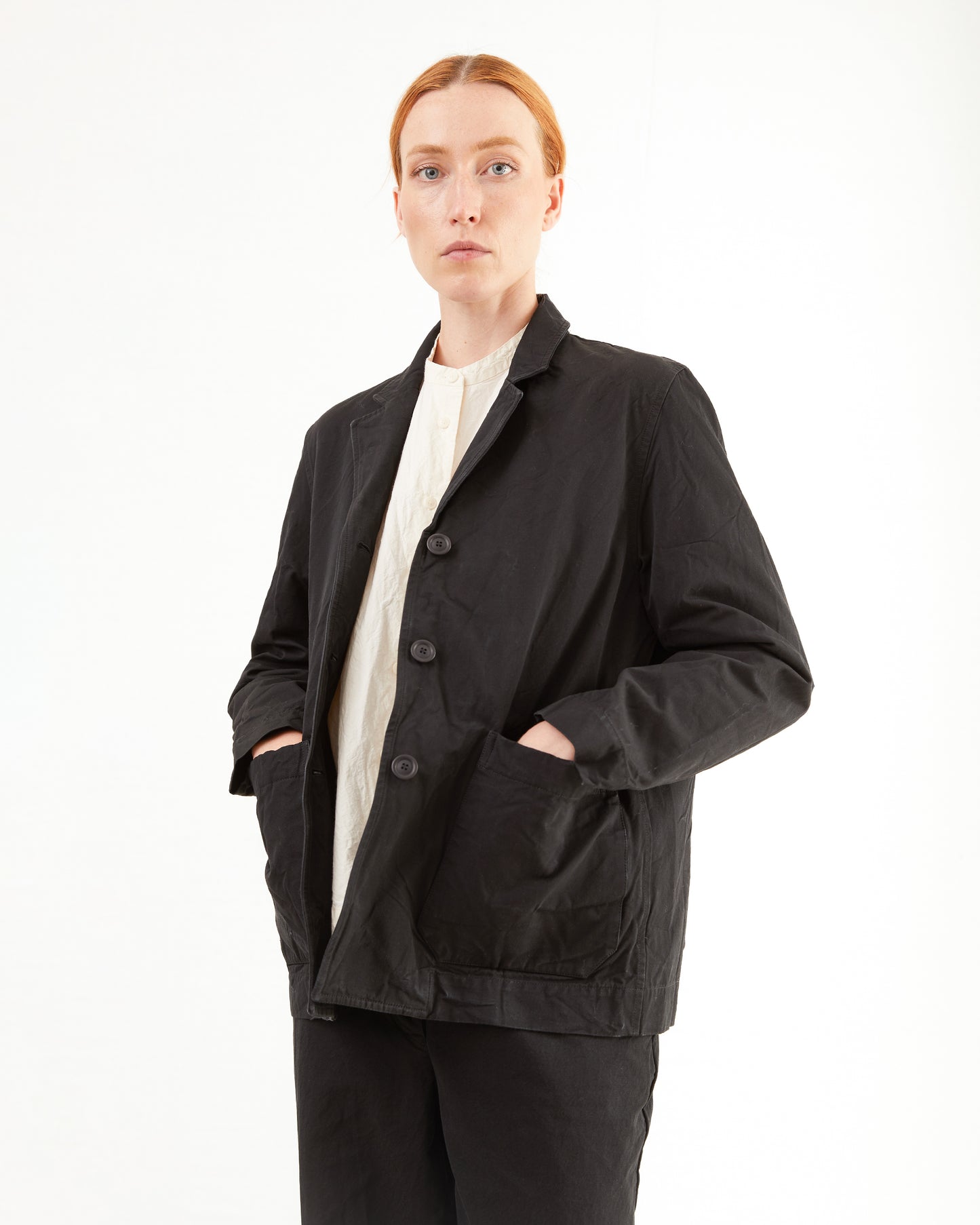 Casey Casey Women's Workwear Puddy Jacket in Pitch Black