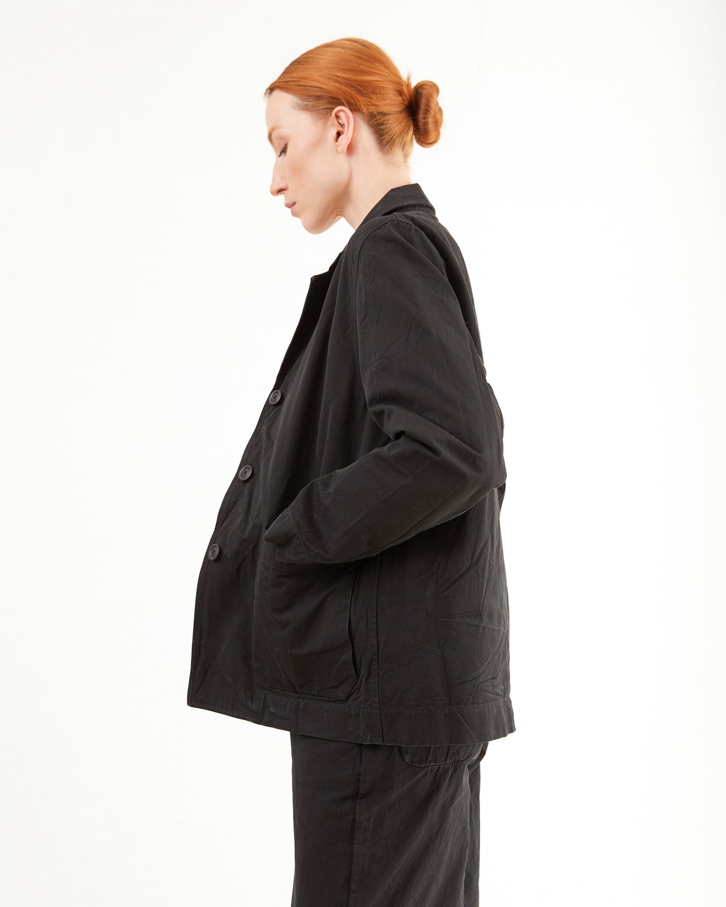 Casey Casey Women's Workwear Puddy Jacket in Pitch Black