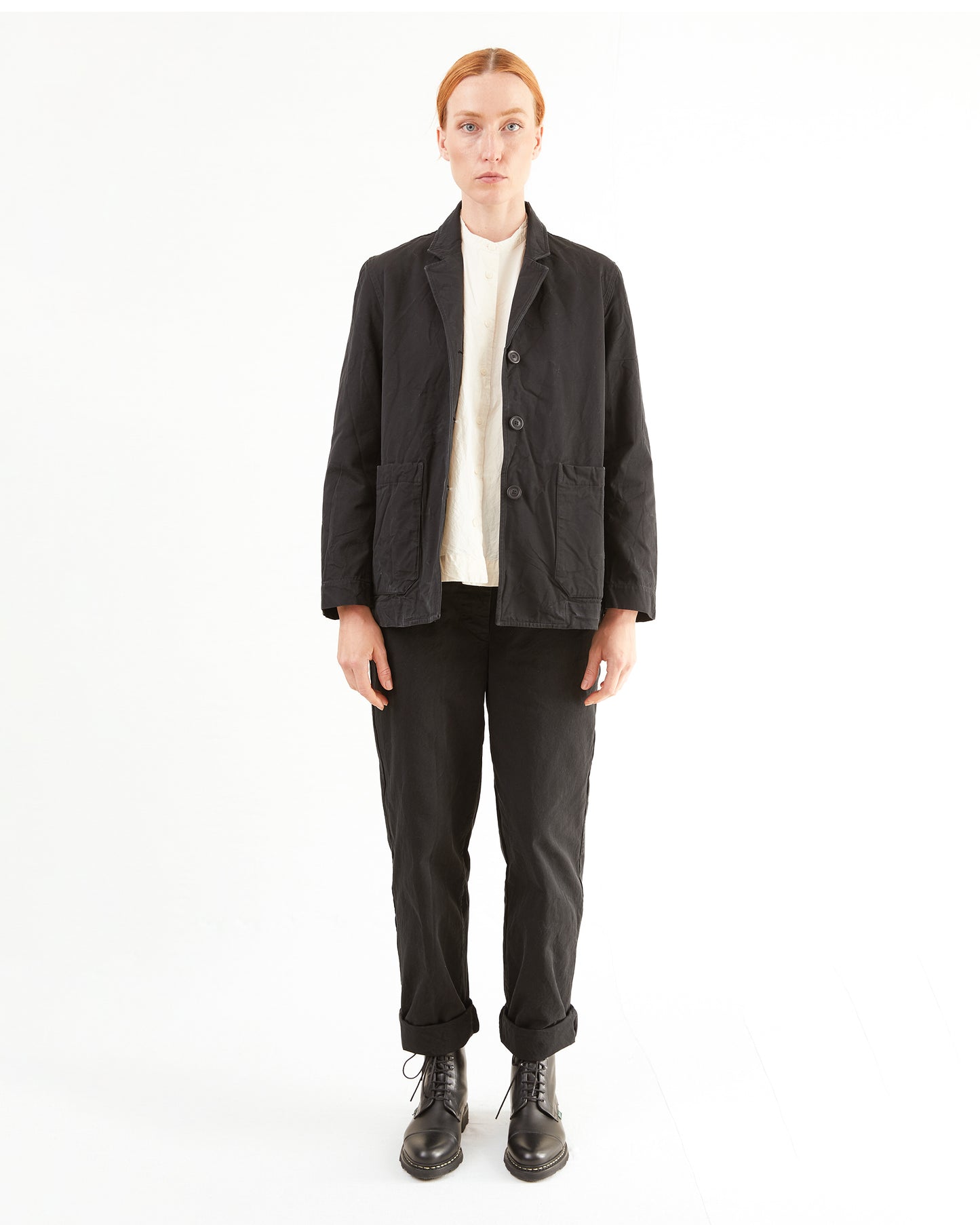 Casey Casey Women's Workwear Puddy Jacket in Pitch Black
