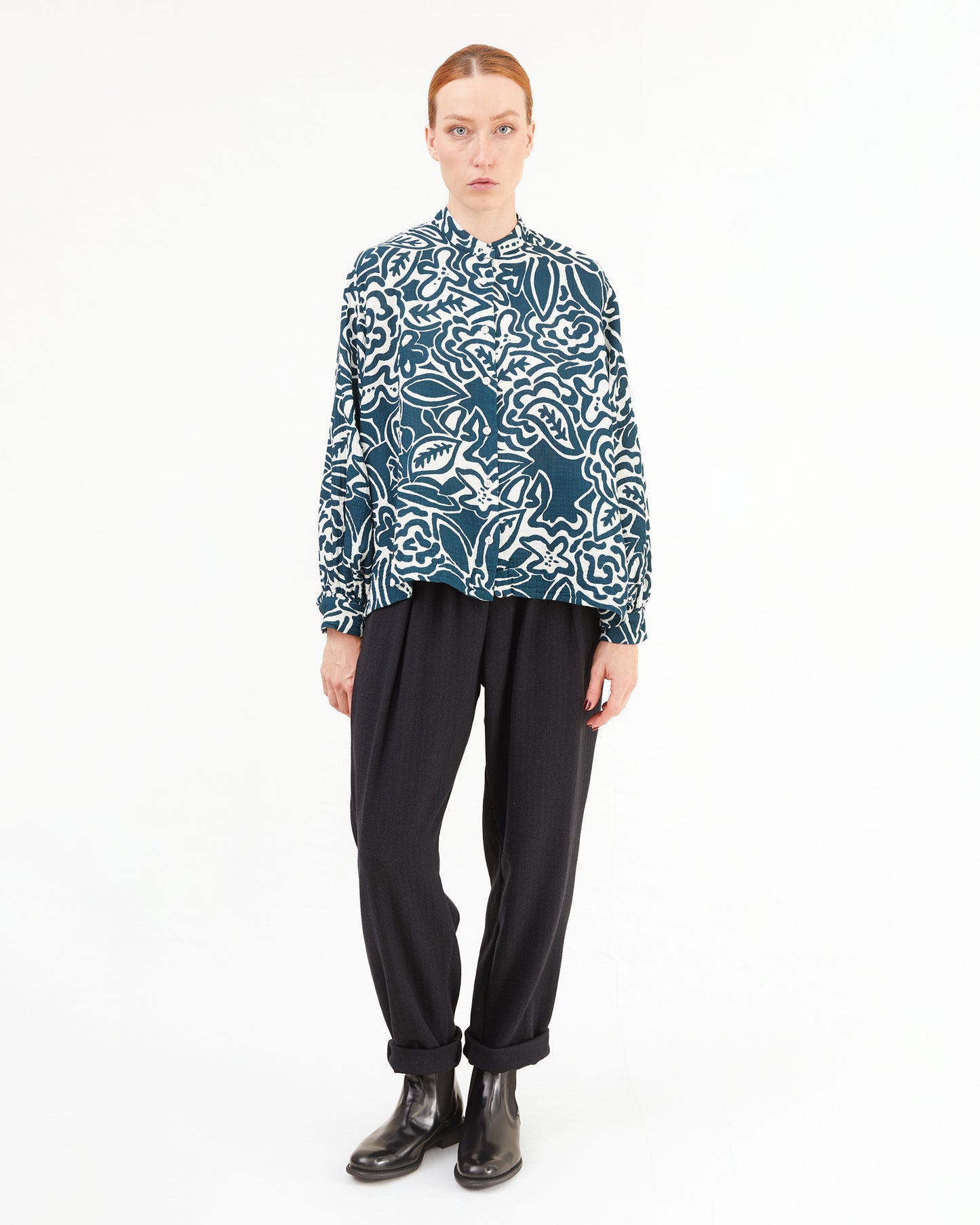 Casey Casey Women's Biggy Grandad Shirt in As Is 11002
